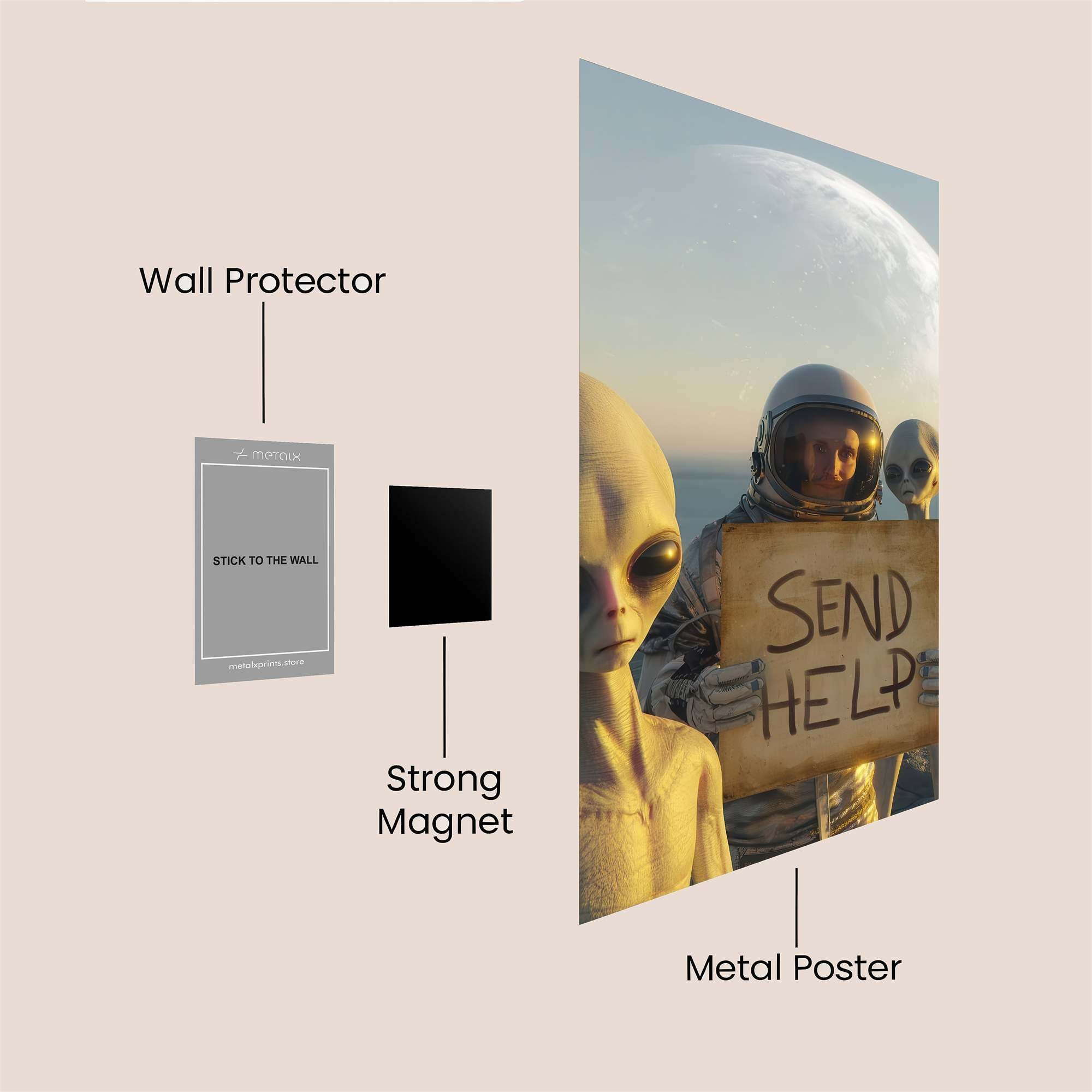 Alien Distress Safe Wall Magnetic / M