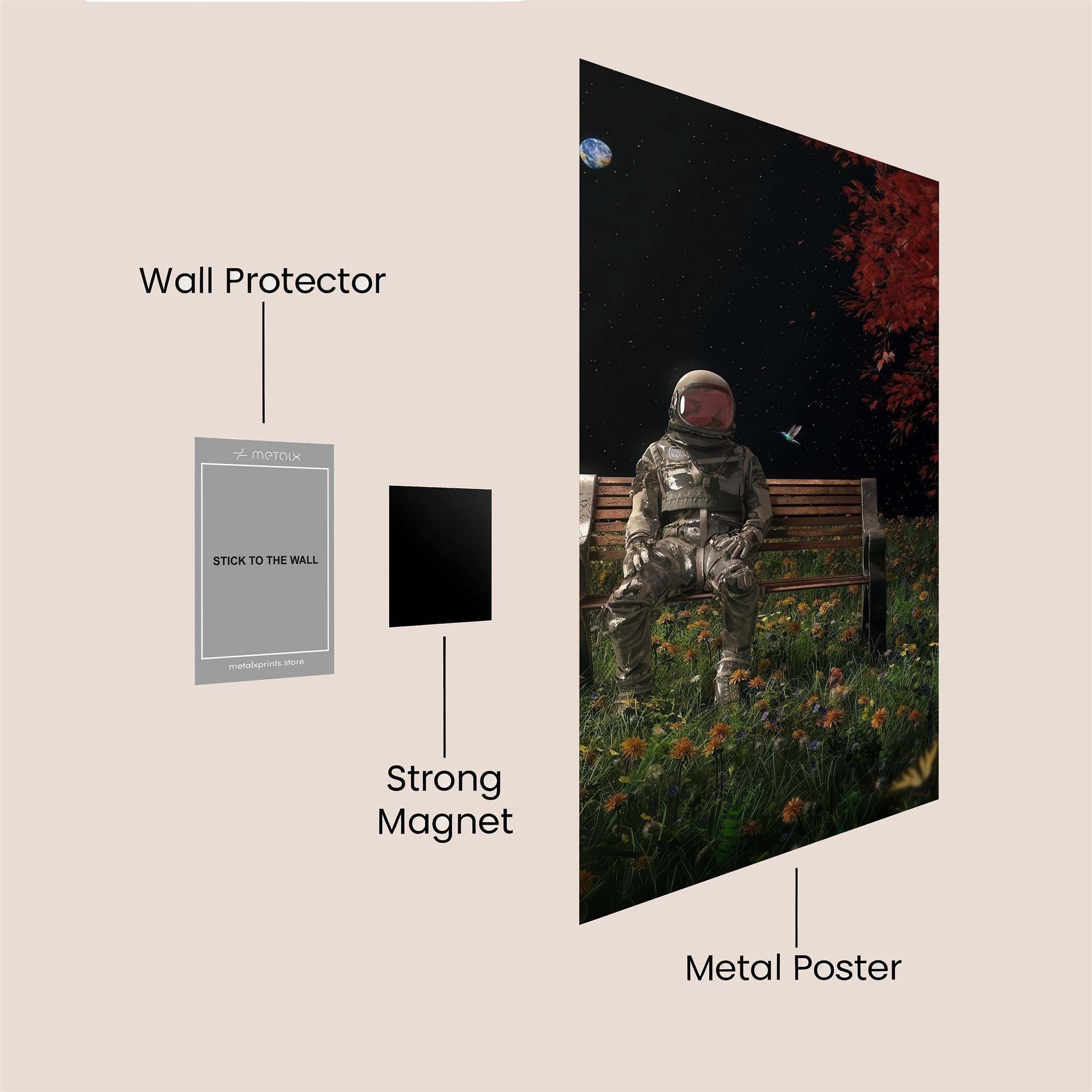 Astronaut Reverie Safe Wall Magnetic / M