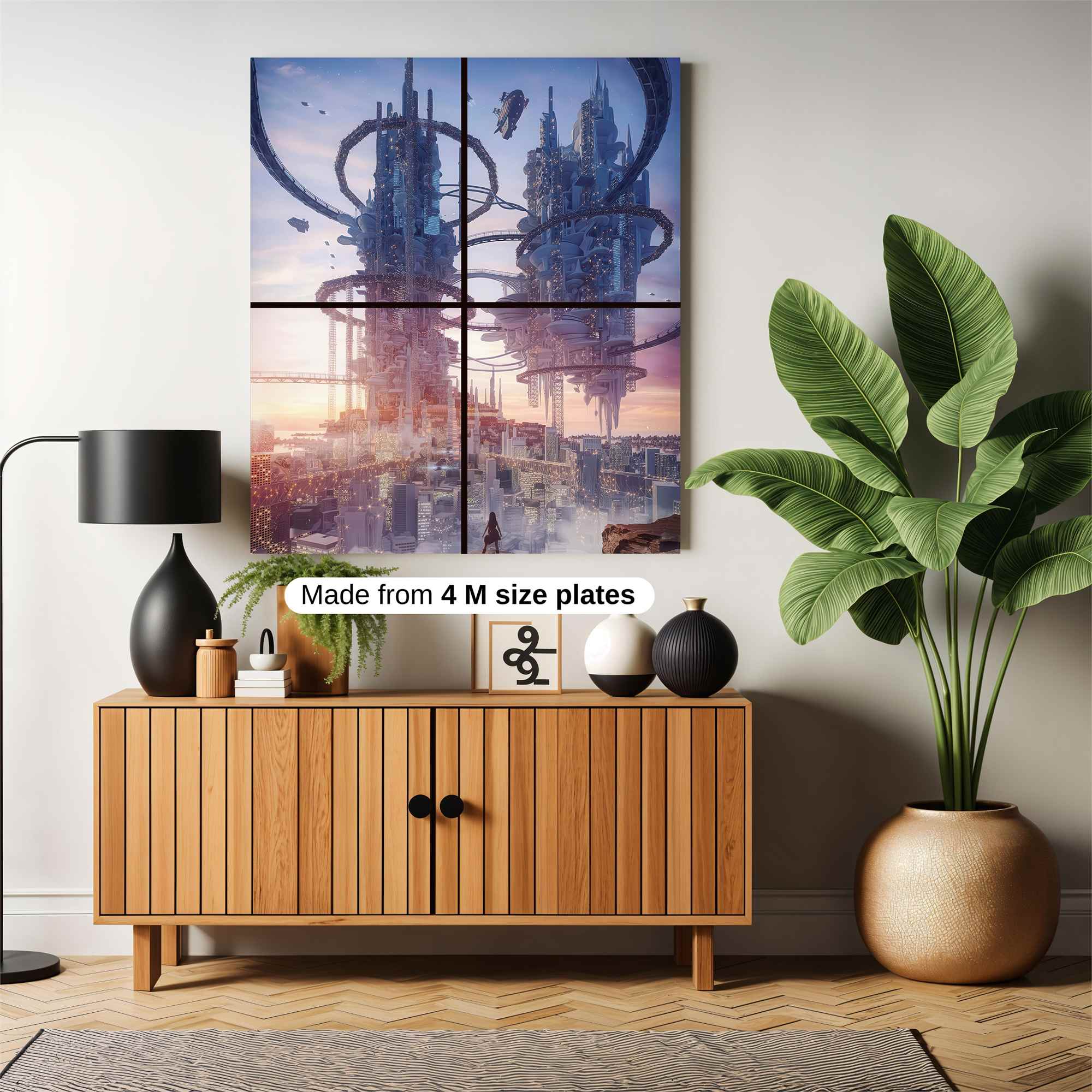 Futuristic Skyline Safe Wall Magnetic / M