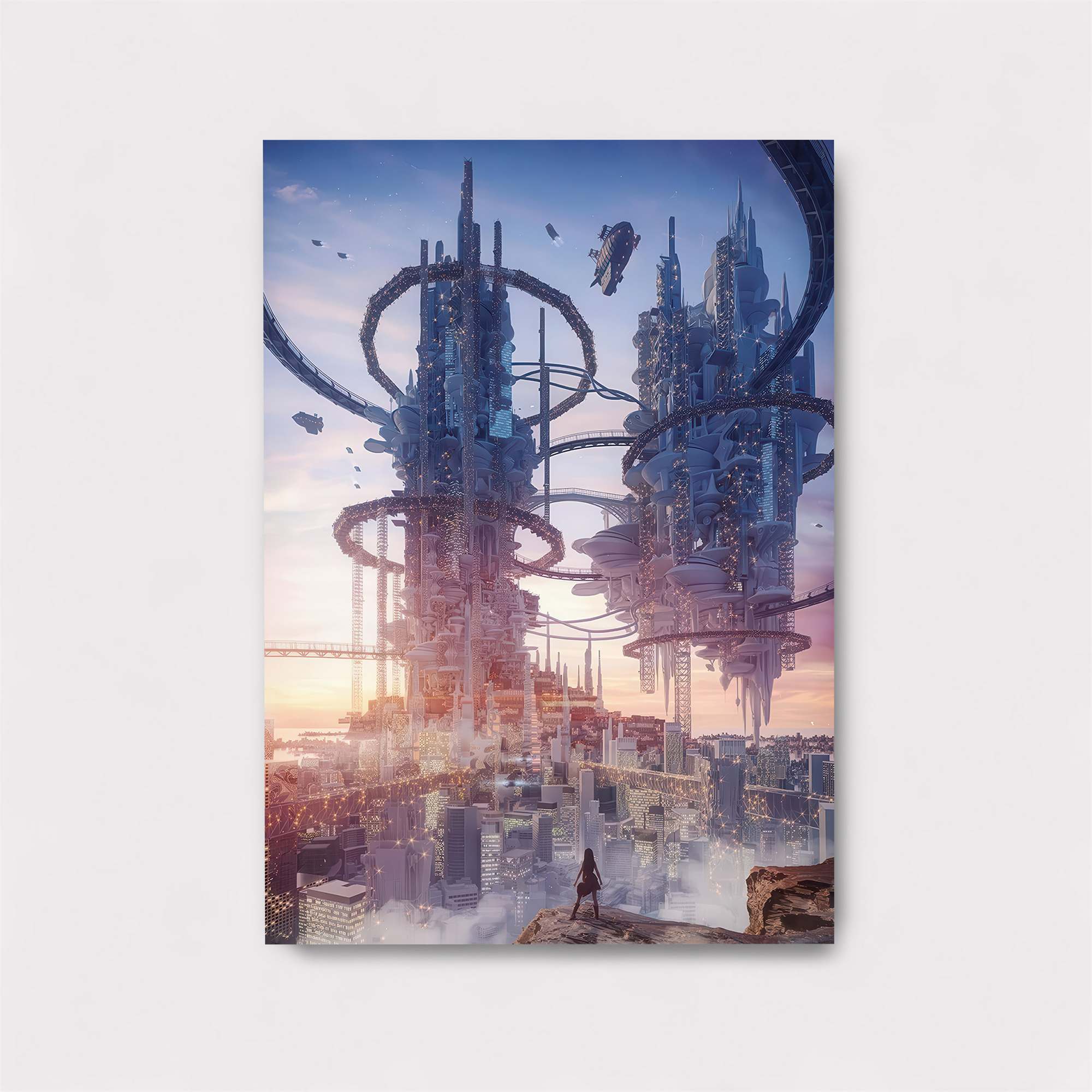 Futuristic Skyline Safe Wall Magnetic / M