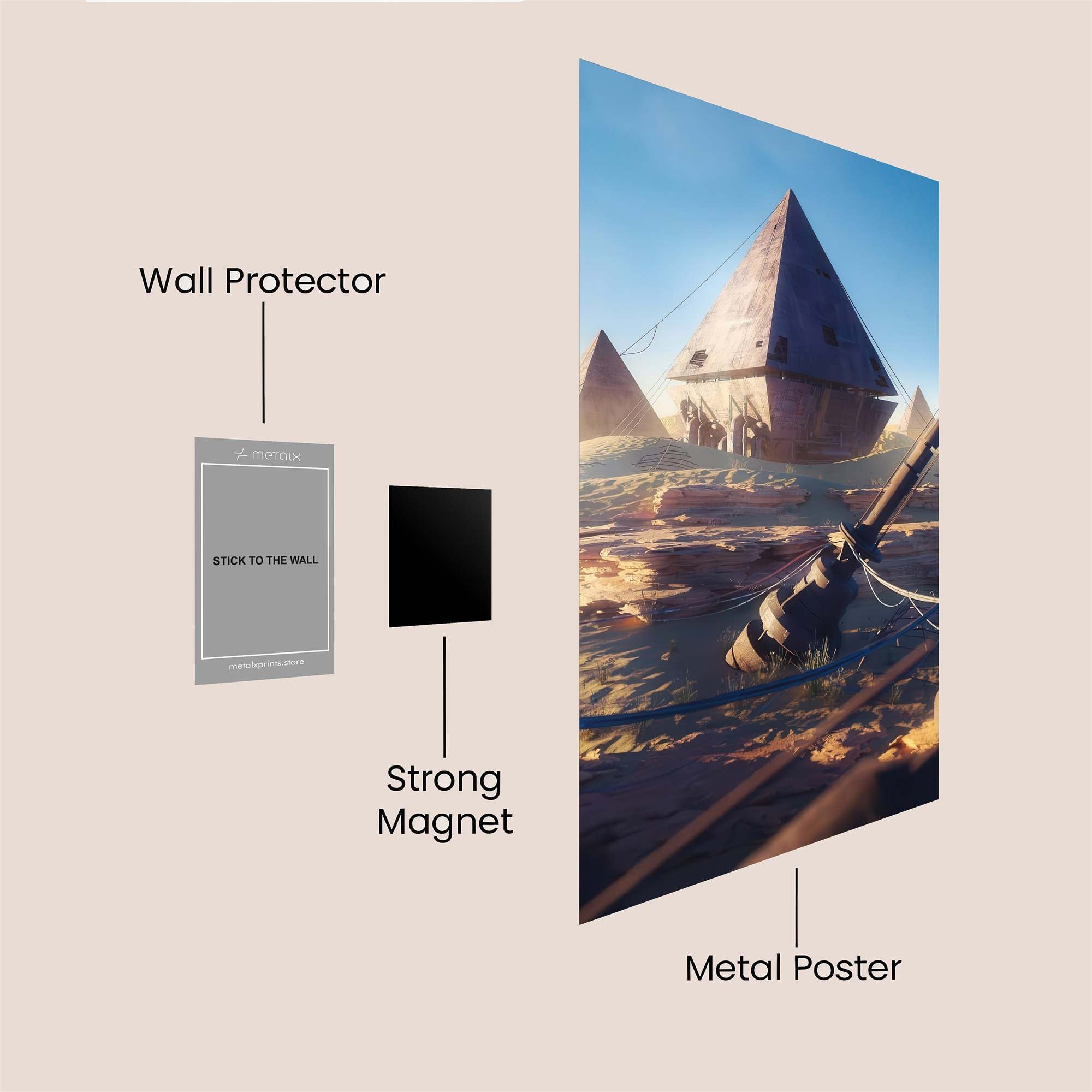Pyramids Afloat Safe Wall Magnetic / M