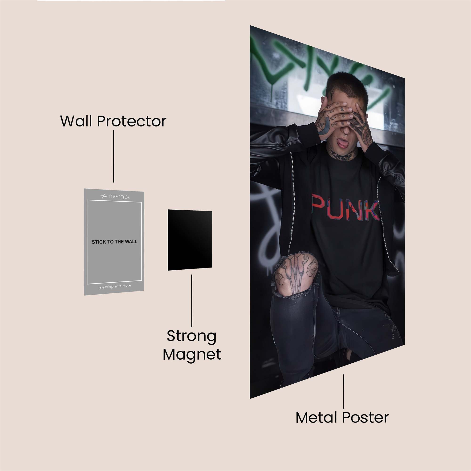 Punk Dystopia Safe Wall Magnetic / M