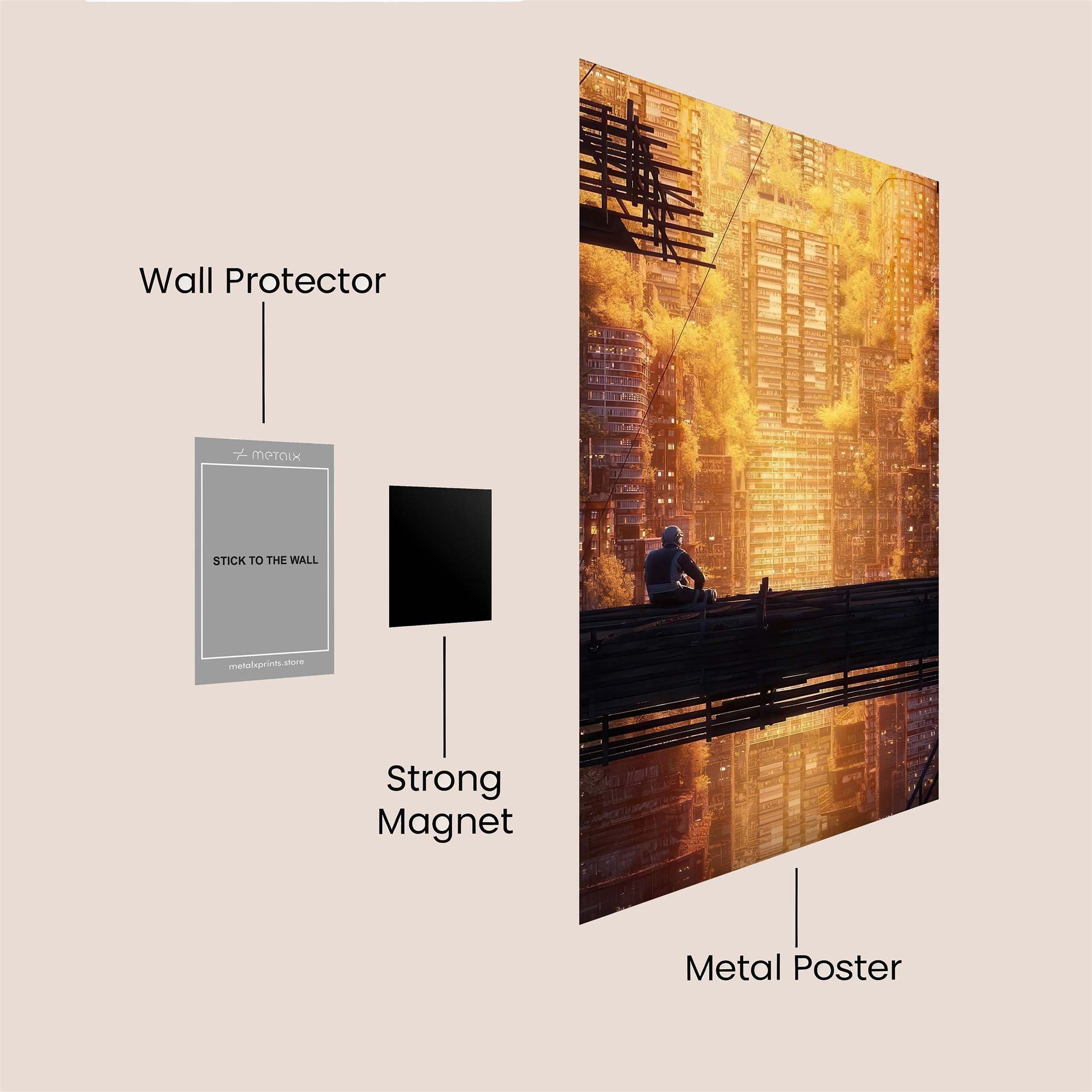 Sunset Contemplation Safe Wall Magnetic / M