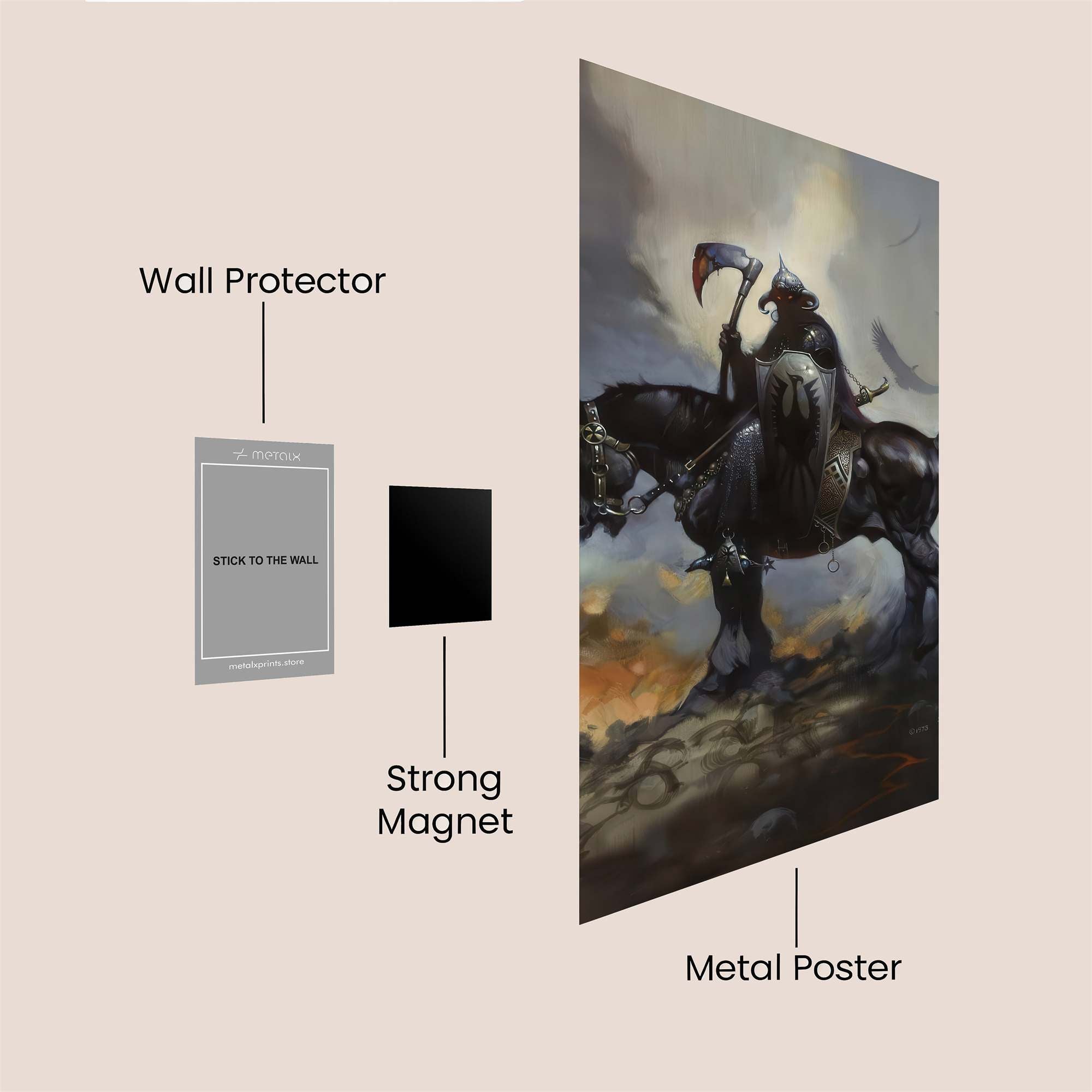 Dreadful Cavalier Safe Wall Magnetic / M