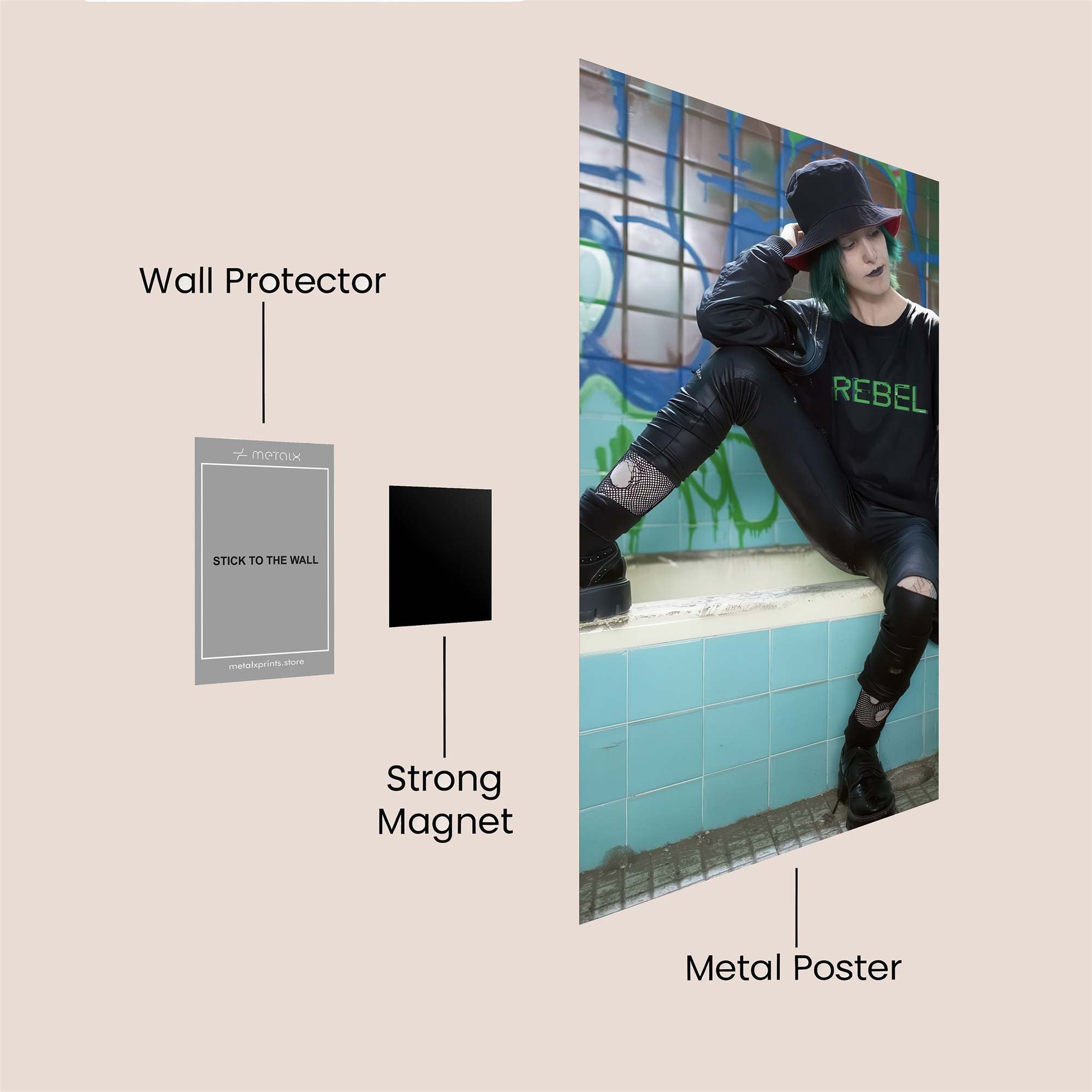 Rebel's Vibe Safe Wall Magnetic / M