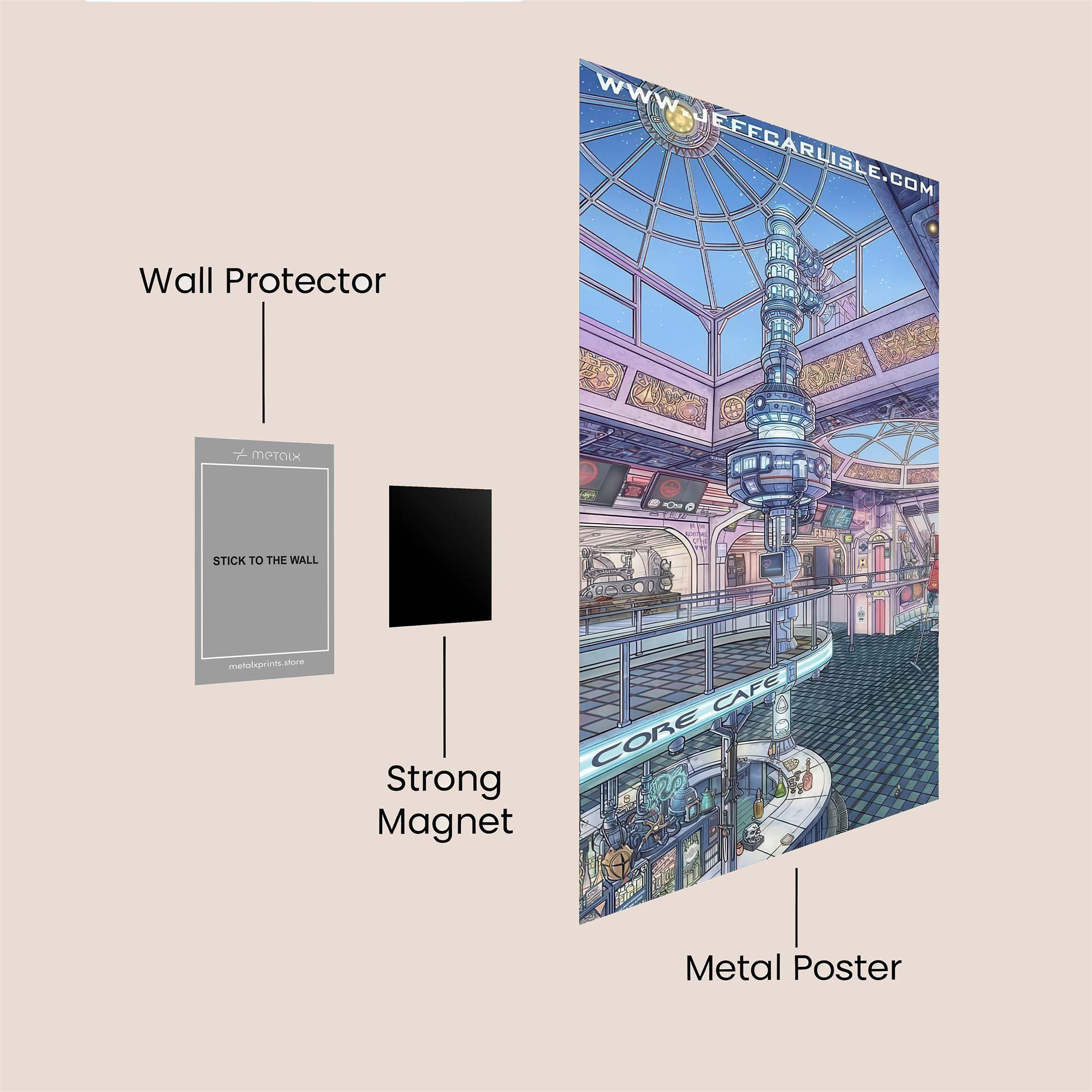 Futuristic Enclave Safe Wall Magnetic / M