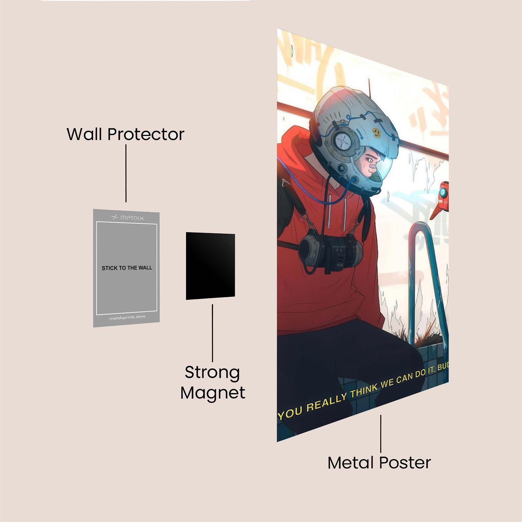 Futuristic Resolve Safe Wall Magnetic / M
