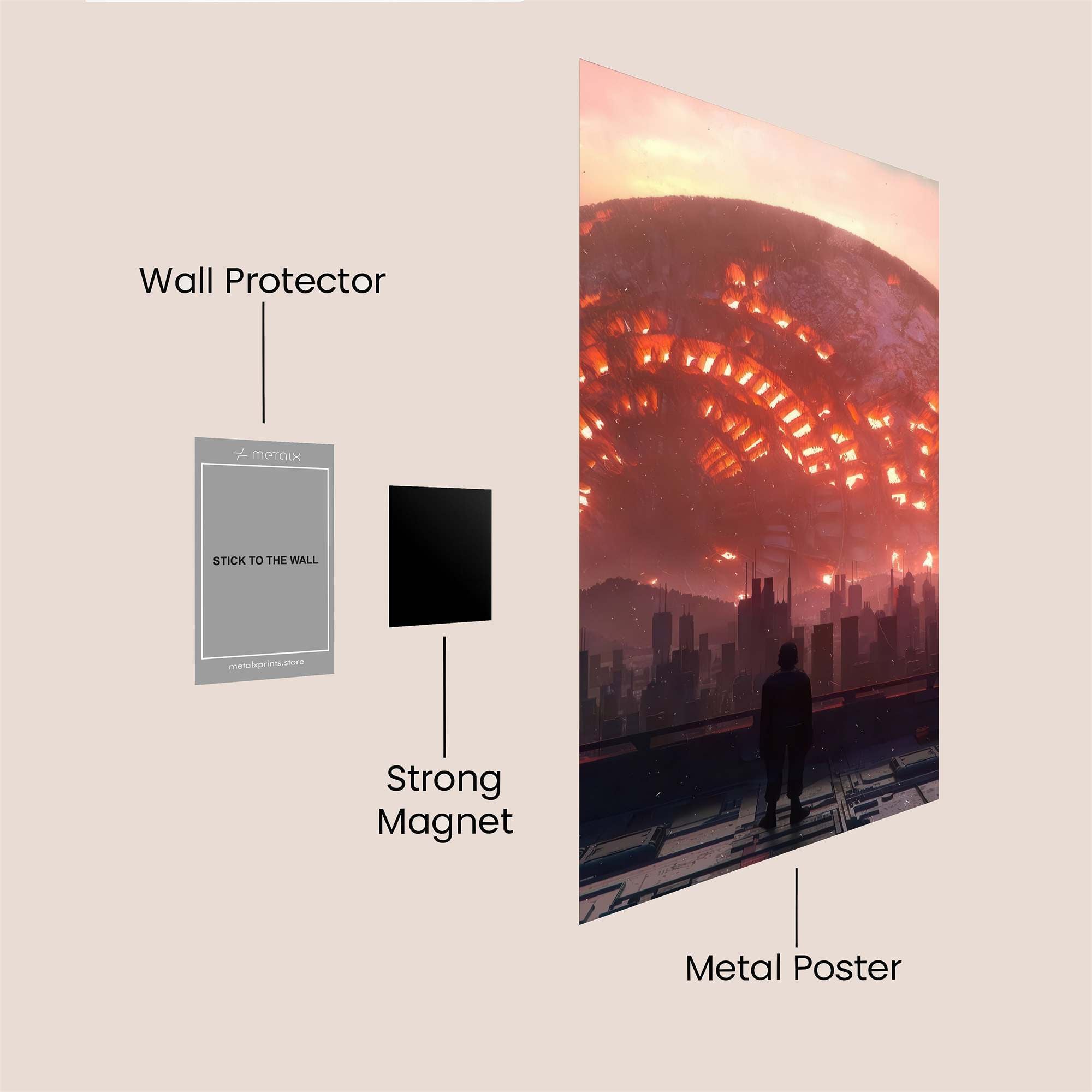 Apocalyptic Horizon Safe Wall Magnetic / M