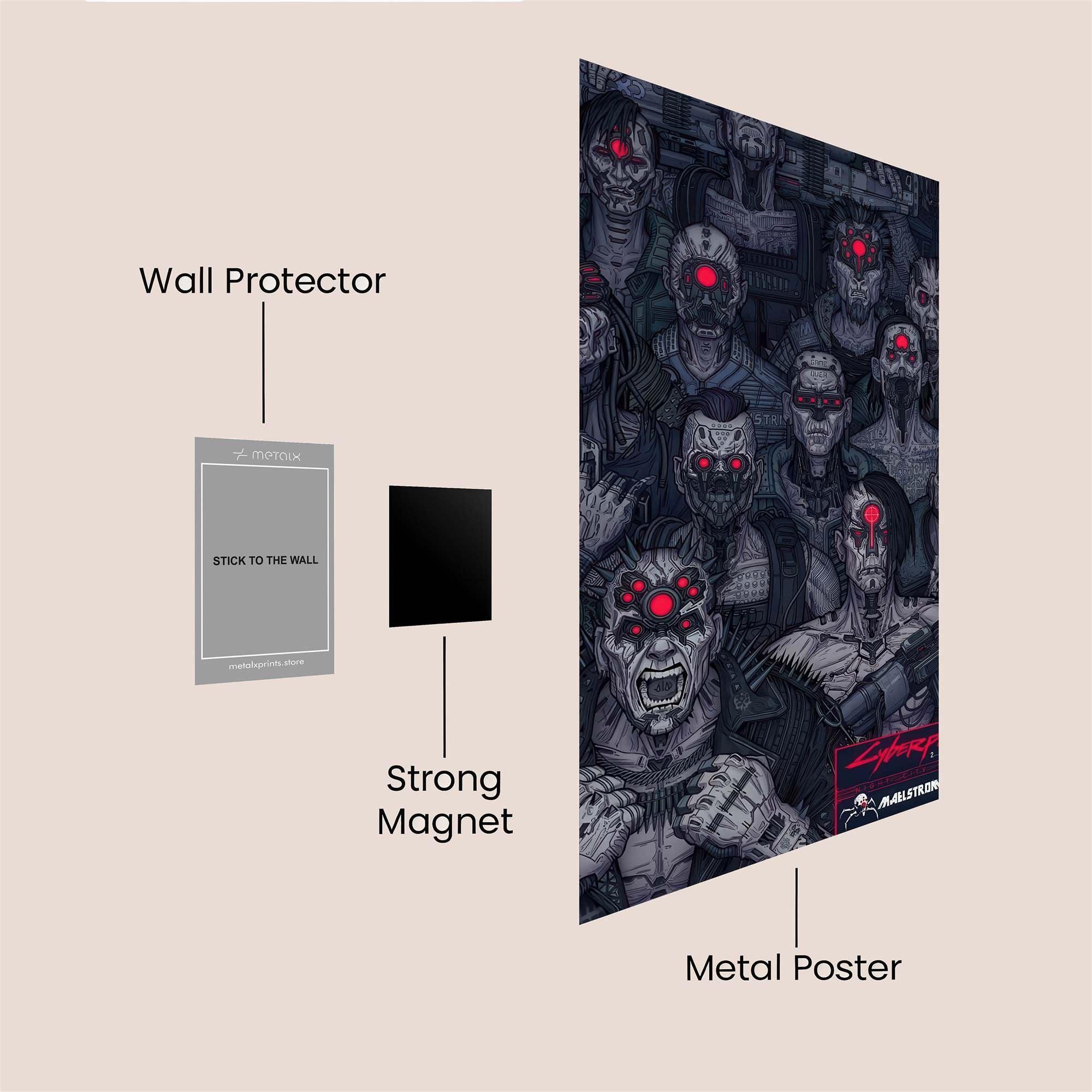 Cyberpunk Dystopia Safe Wall Magnetic / M