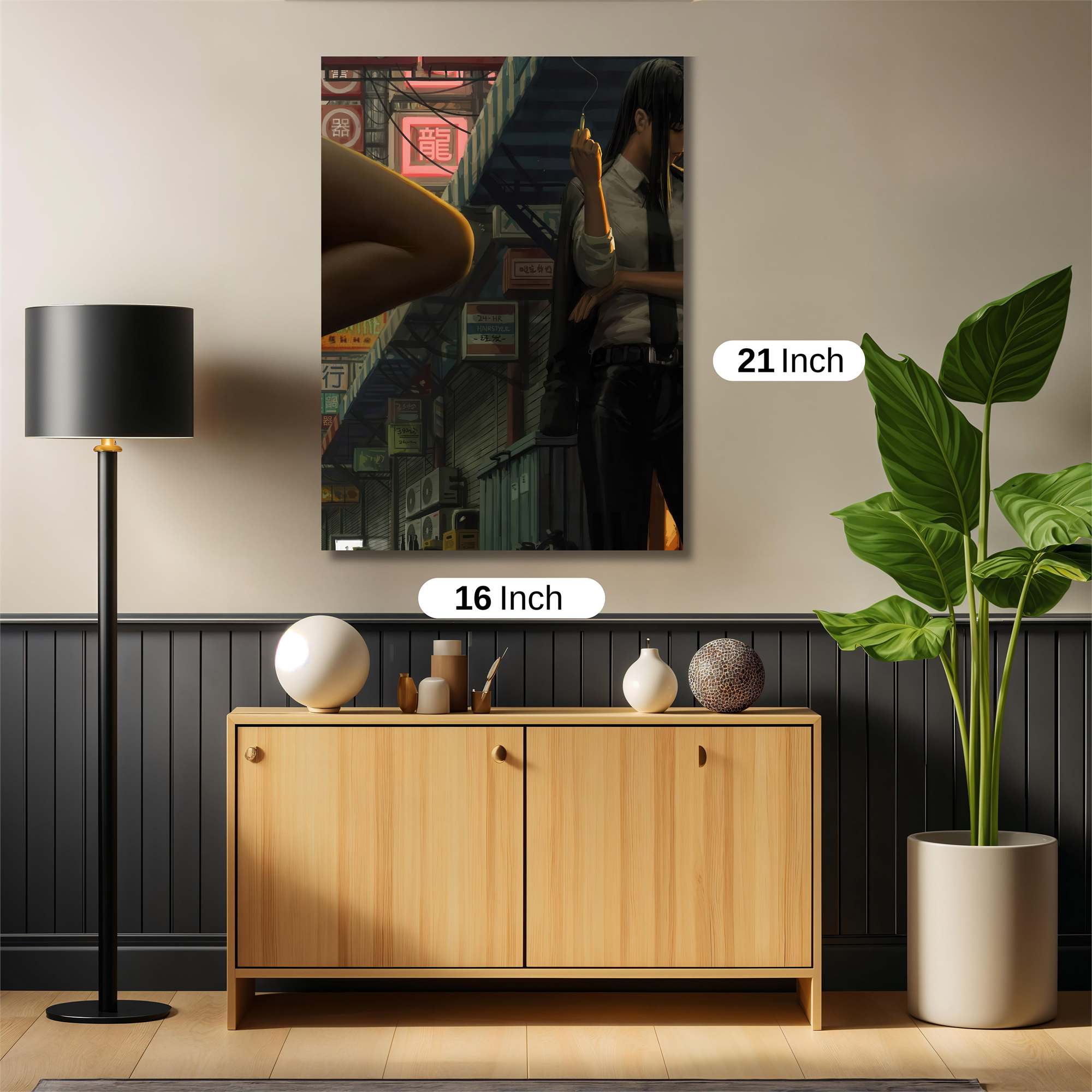 Neon Contemplation Safe Wall Magnetic / M