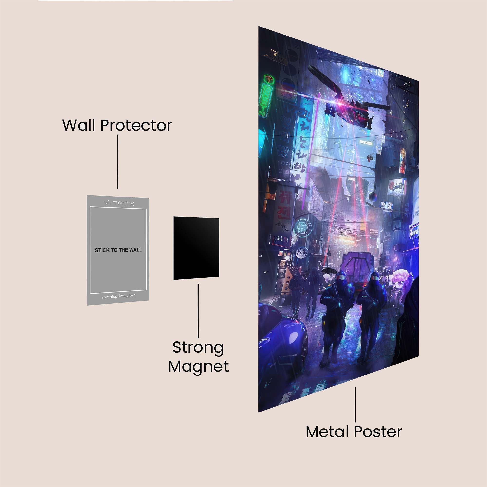 Cyberpunk Vibes Safe Wall Magnetic / M