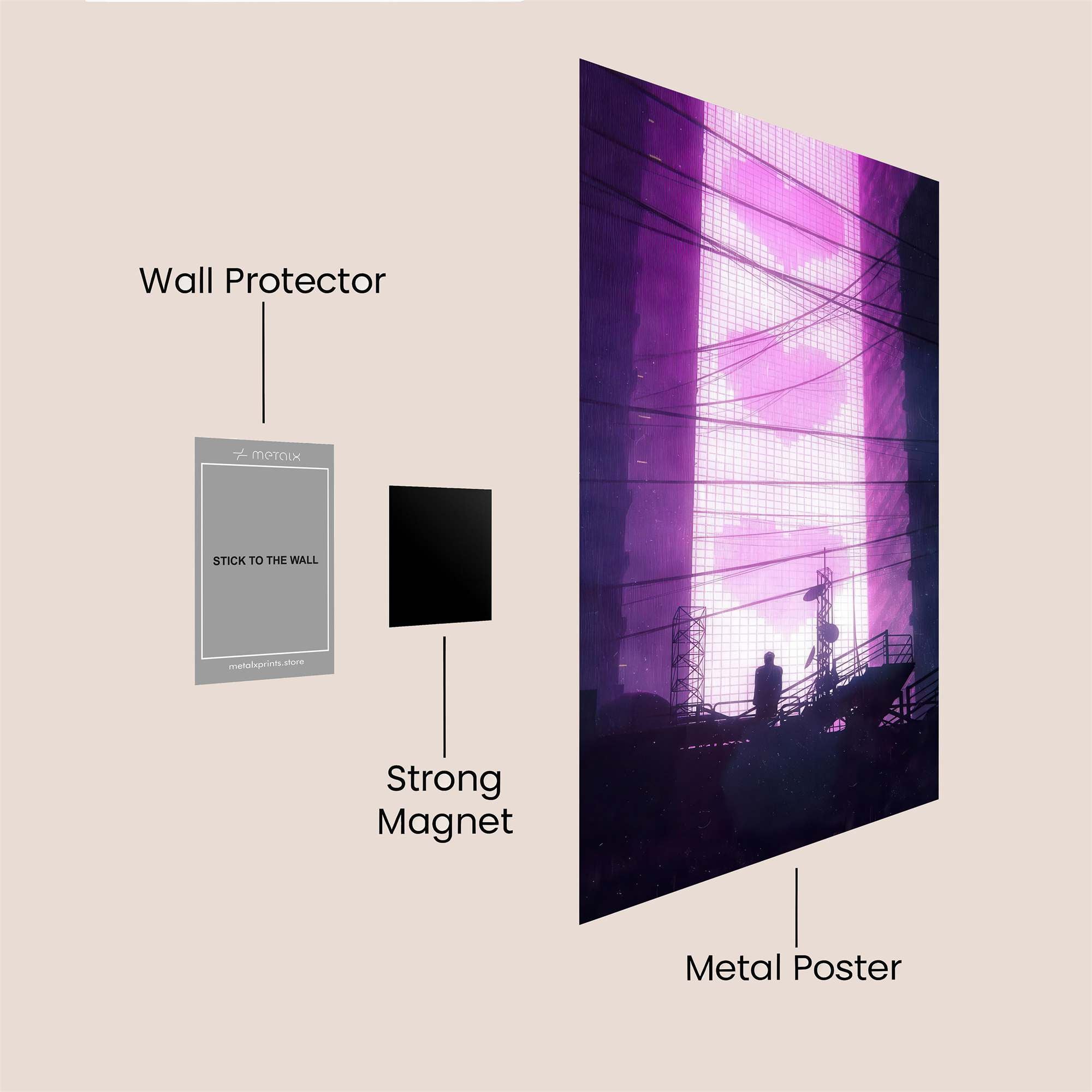 Neon Vigil Safe Wall Magnetic / M