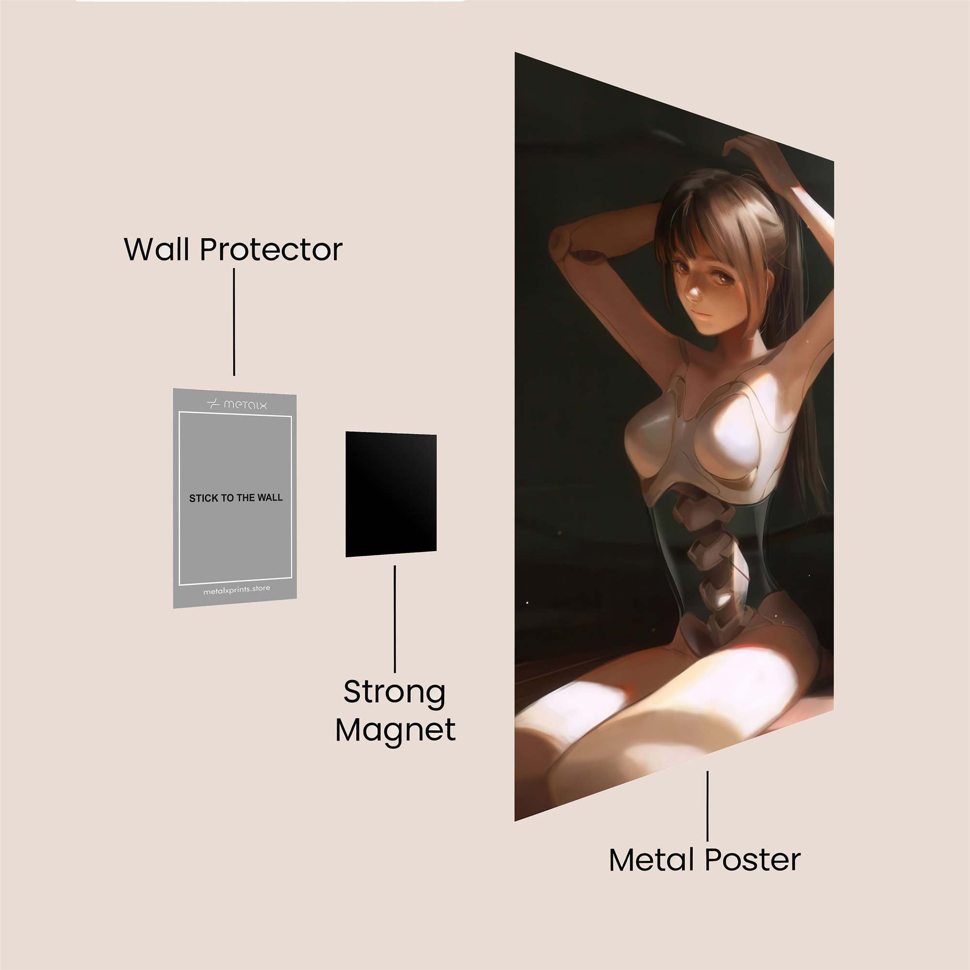 Cyber Serenity Safe Wall Magnetic / M