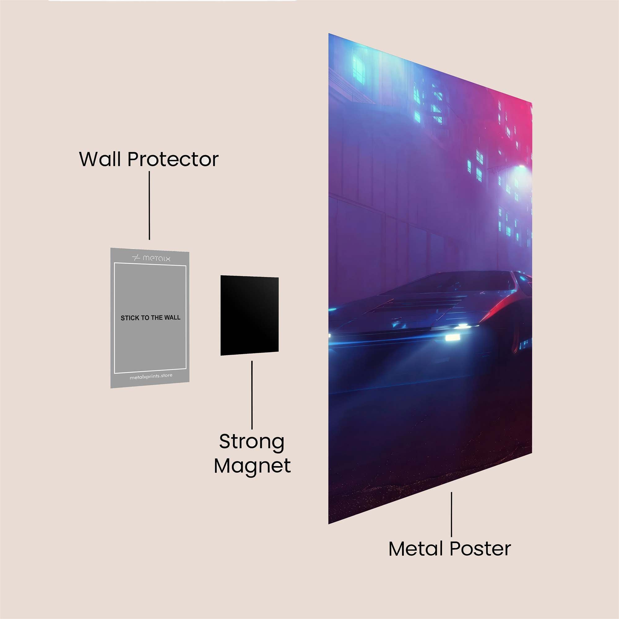 Neon Drift Safe Wall Magnetic / M