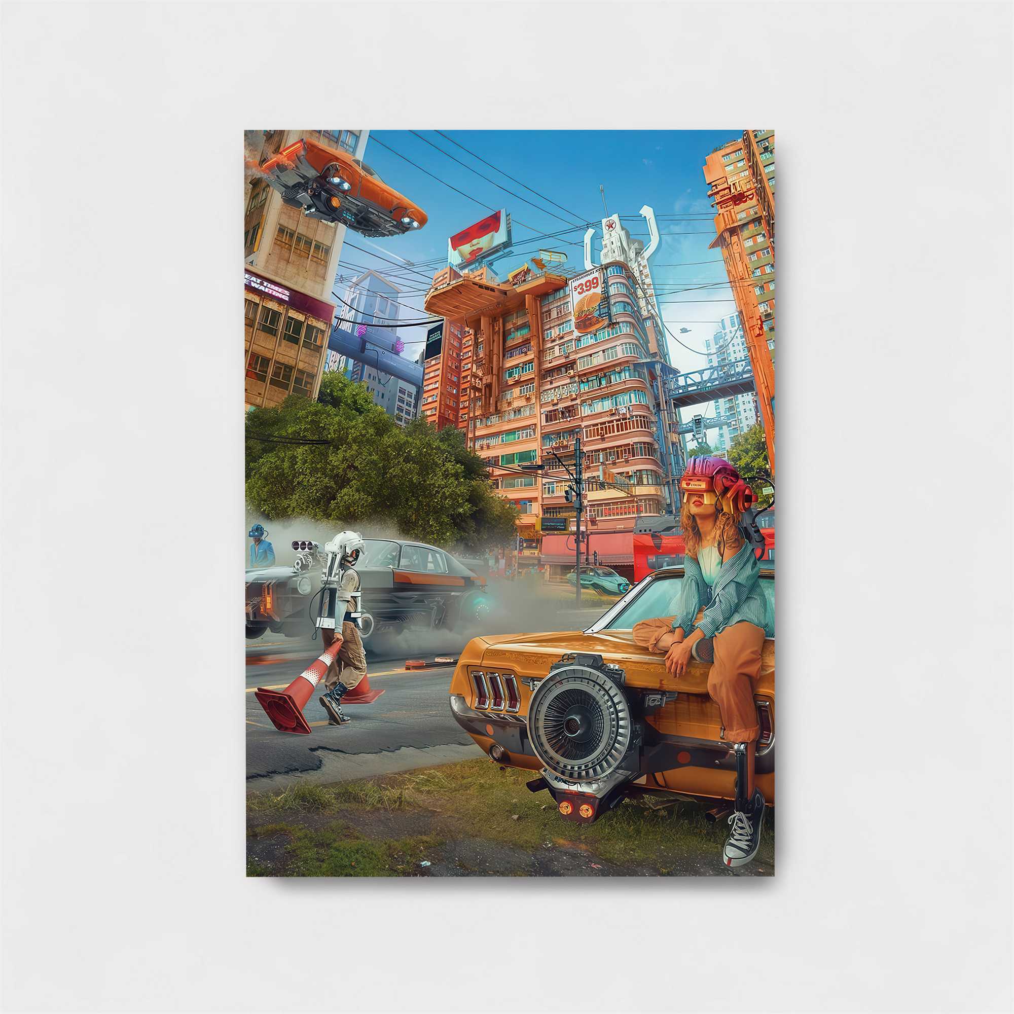 Futuristic Whimsy Safe Wall Magnetic / M