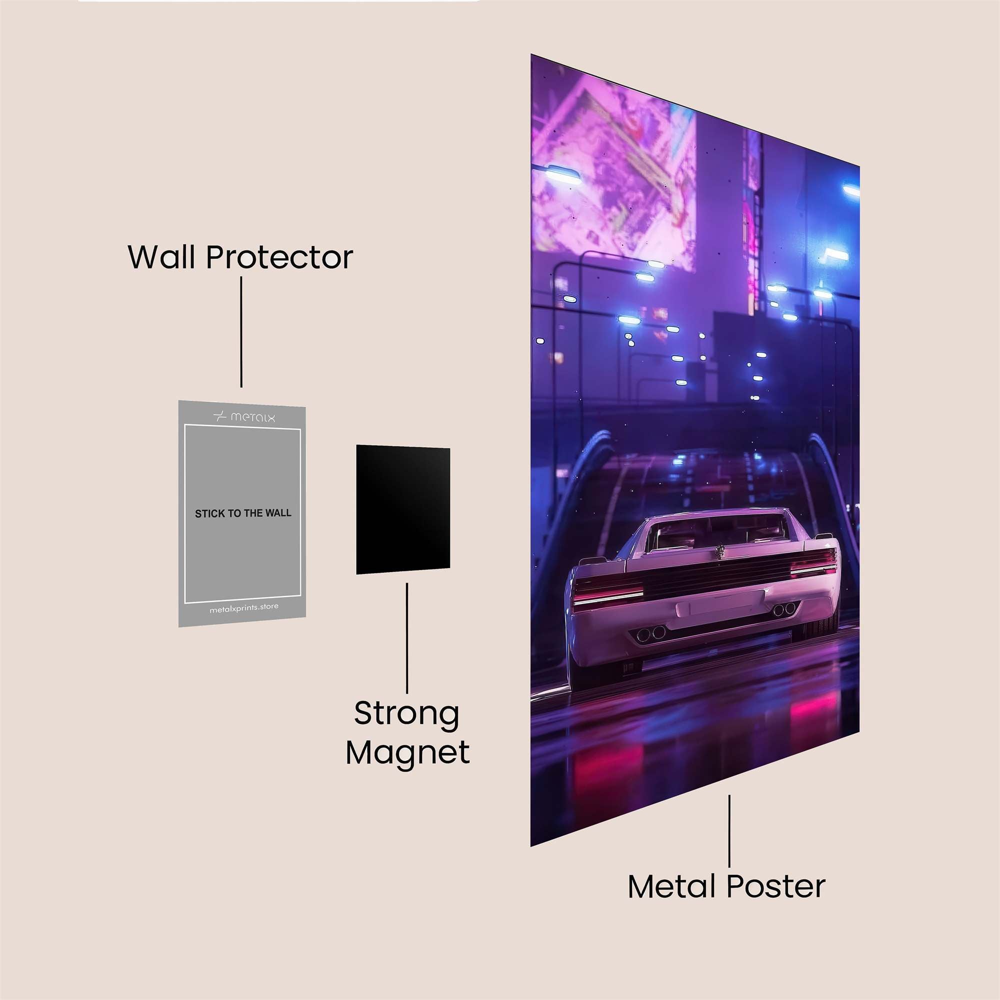 Retro Glide Safe Wall Magnetic / M