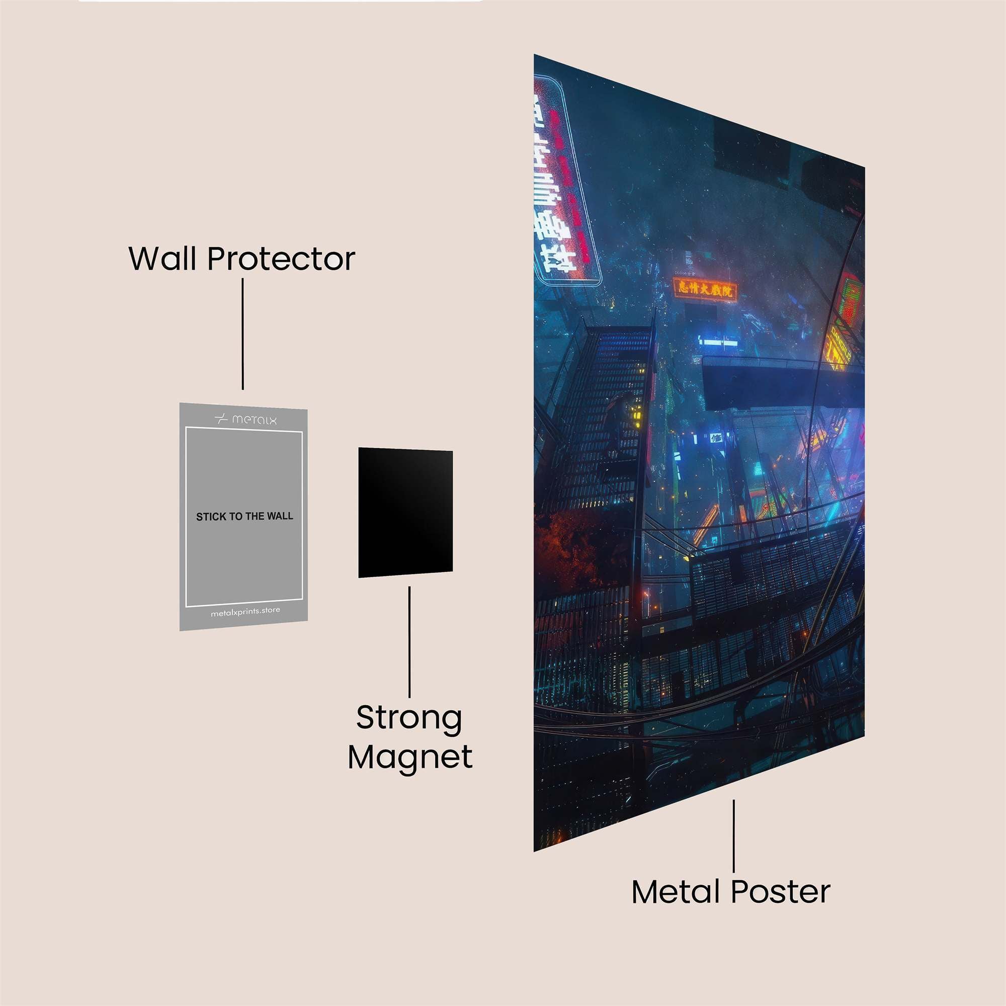Neon Labyrinth Safe Wall Magnetic / M