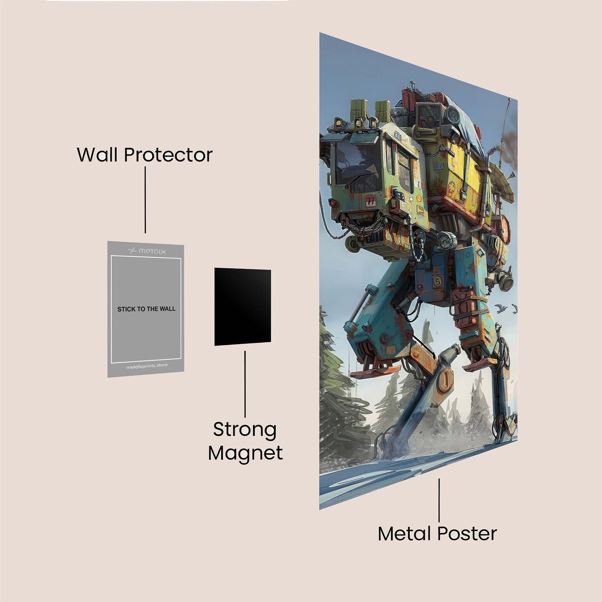 Mech Wanderlust Safe Wall Magnetic / M