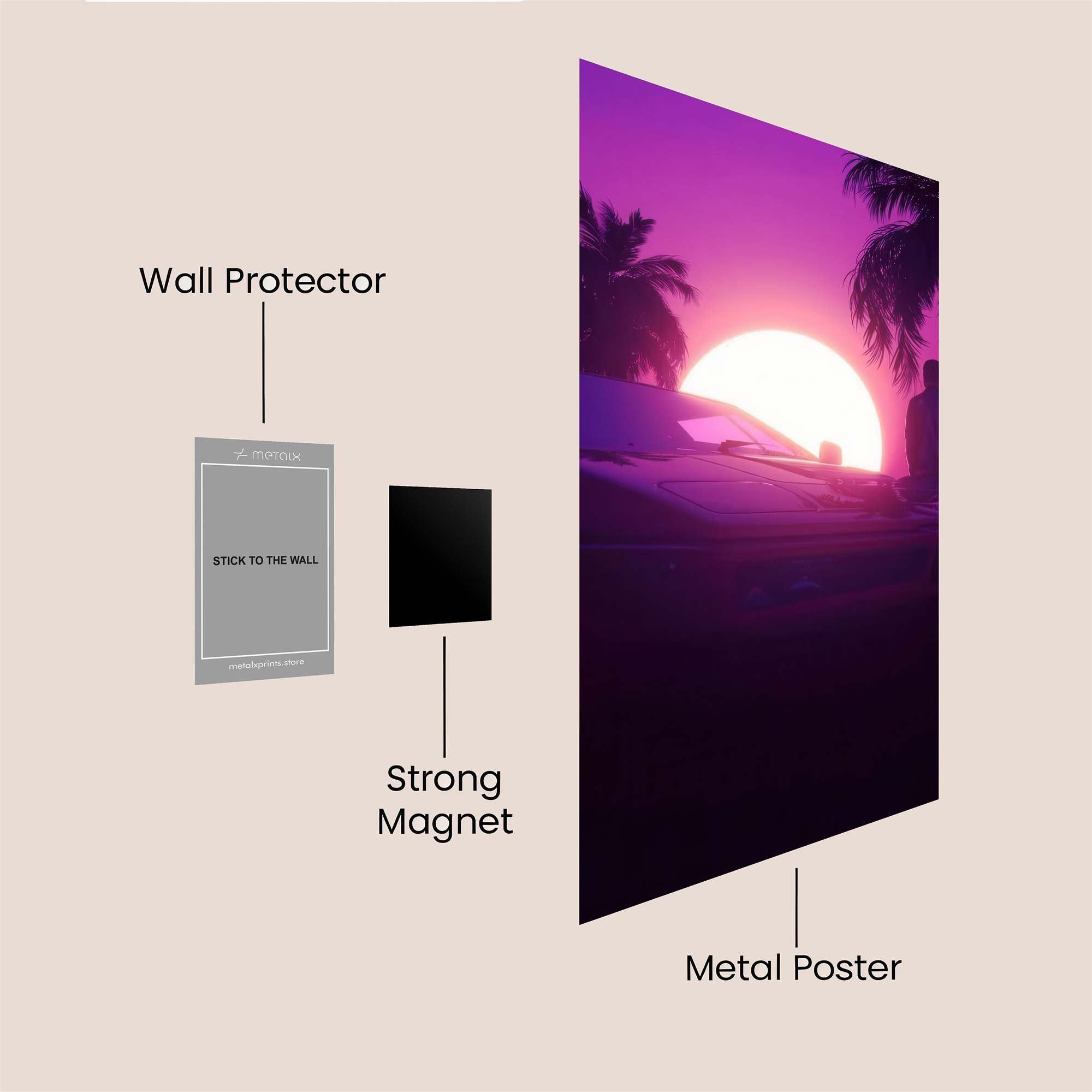 Sunset Vibes Safe Wall Magnetic / M