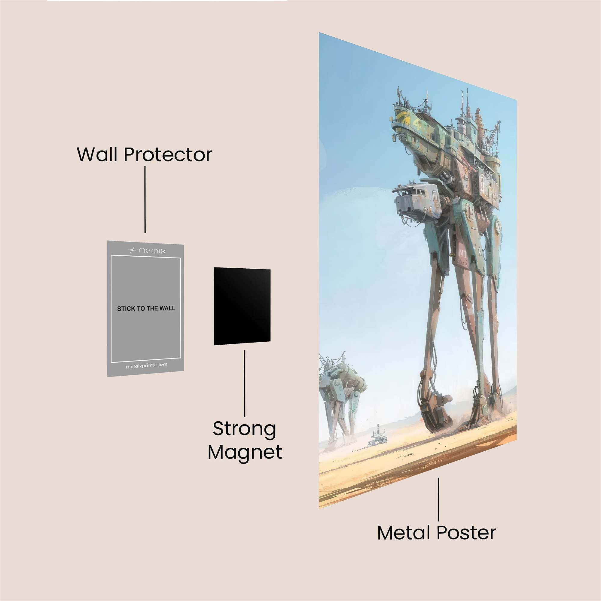 Mechanoid Wanderlust Safe Wall Magnetic / M