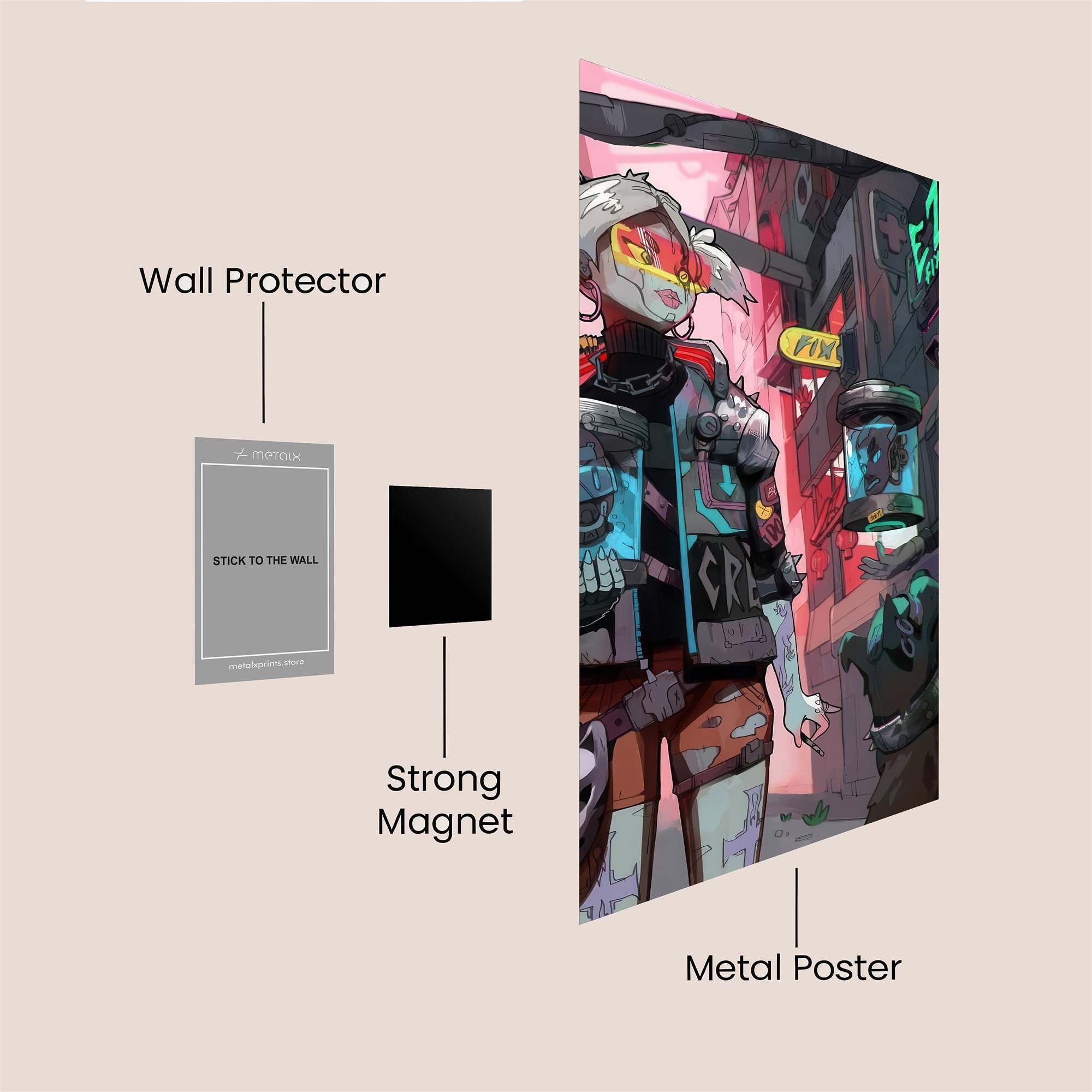 Cyberpunk Vibes Safe Wall Magnetic / M