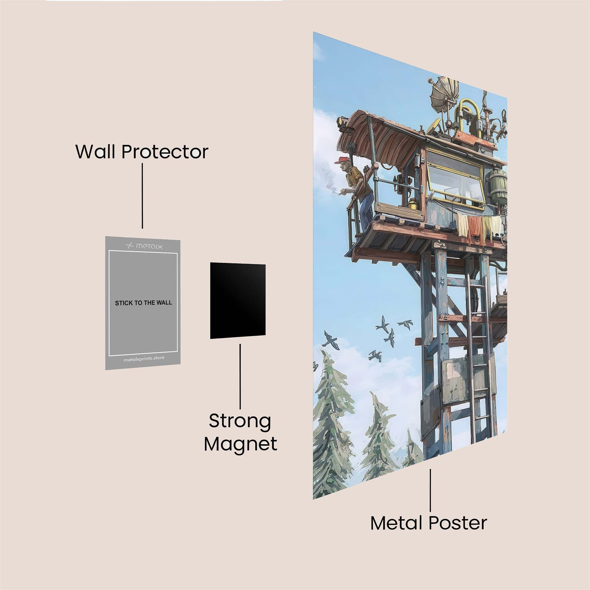 Tower Solitude Safe Wall Magnetic / M