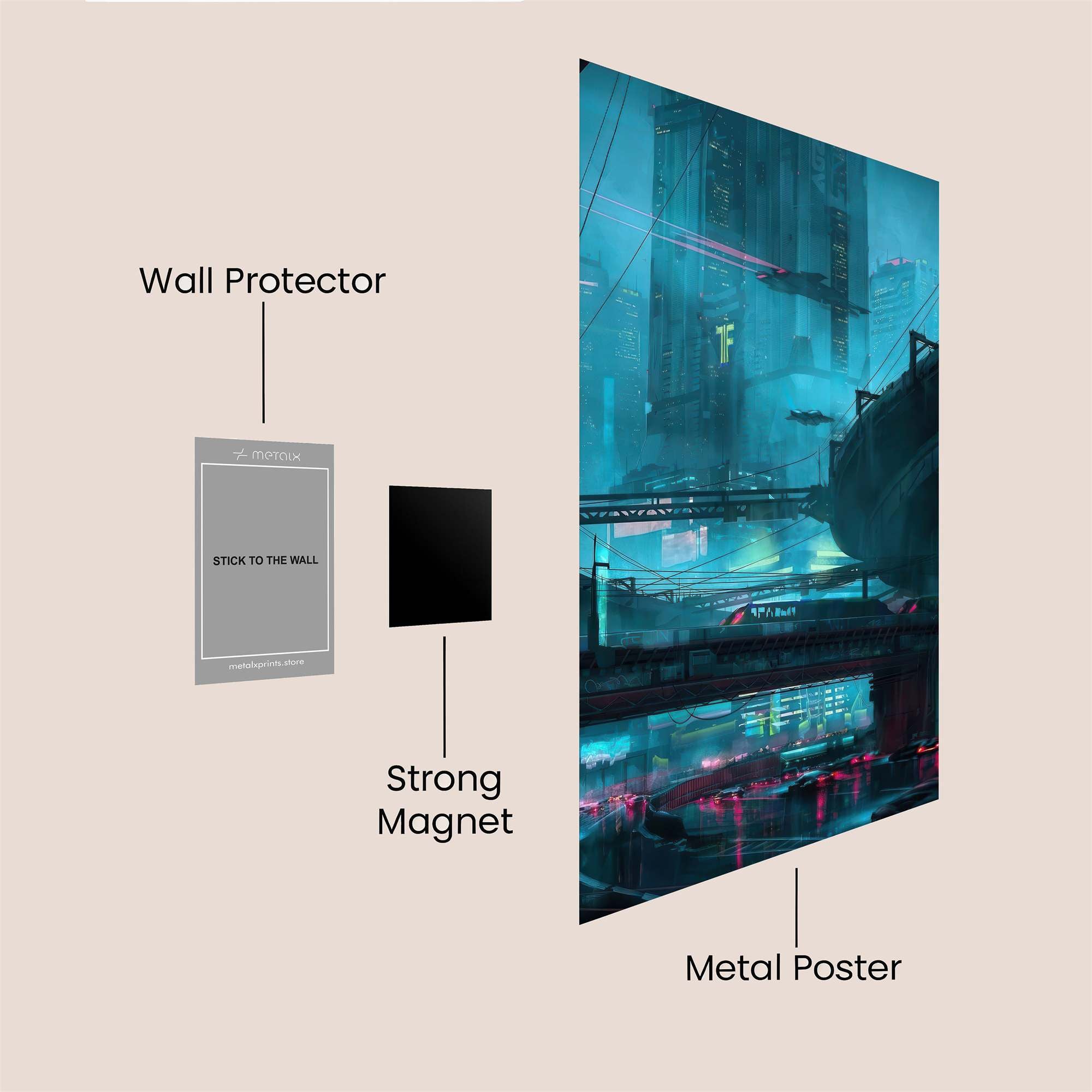 Neon Reverie Safe Wall Magnetic / M