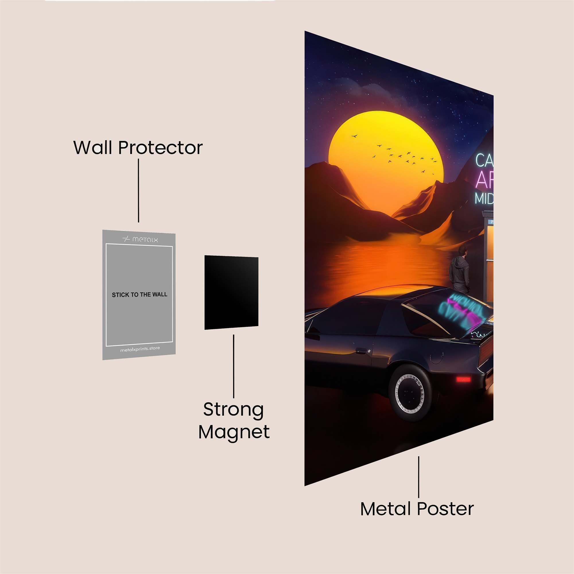 Orbiting Metropolis Safe Wall Magnetic / M
