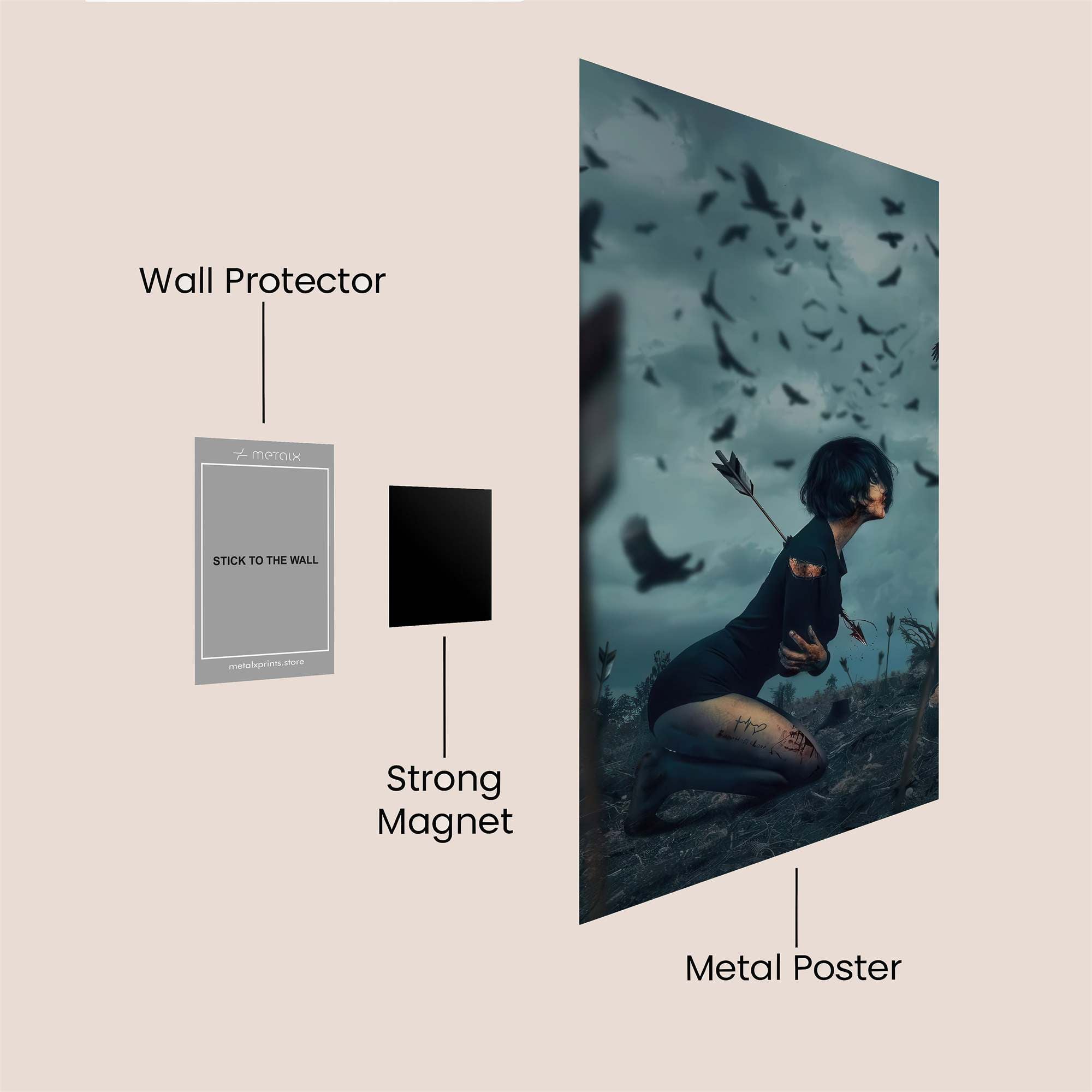 Wounded Reverie Safe Wall Magnetic / M