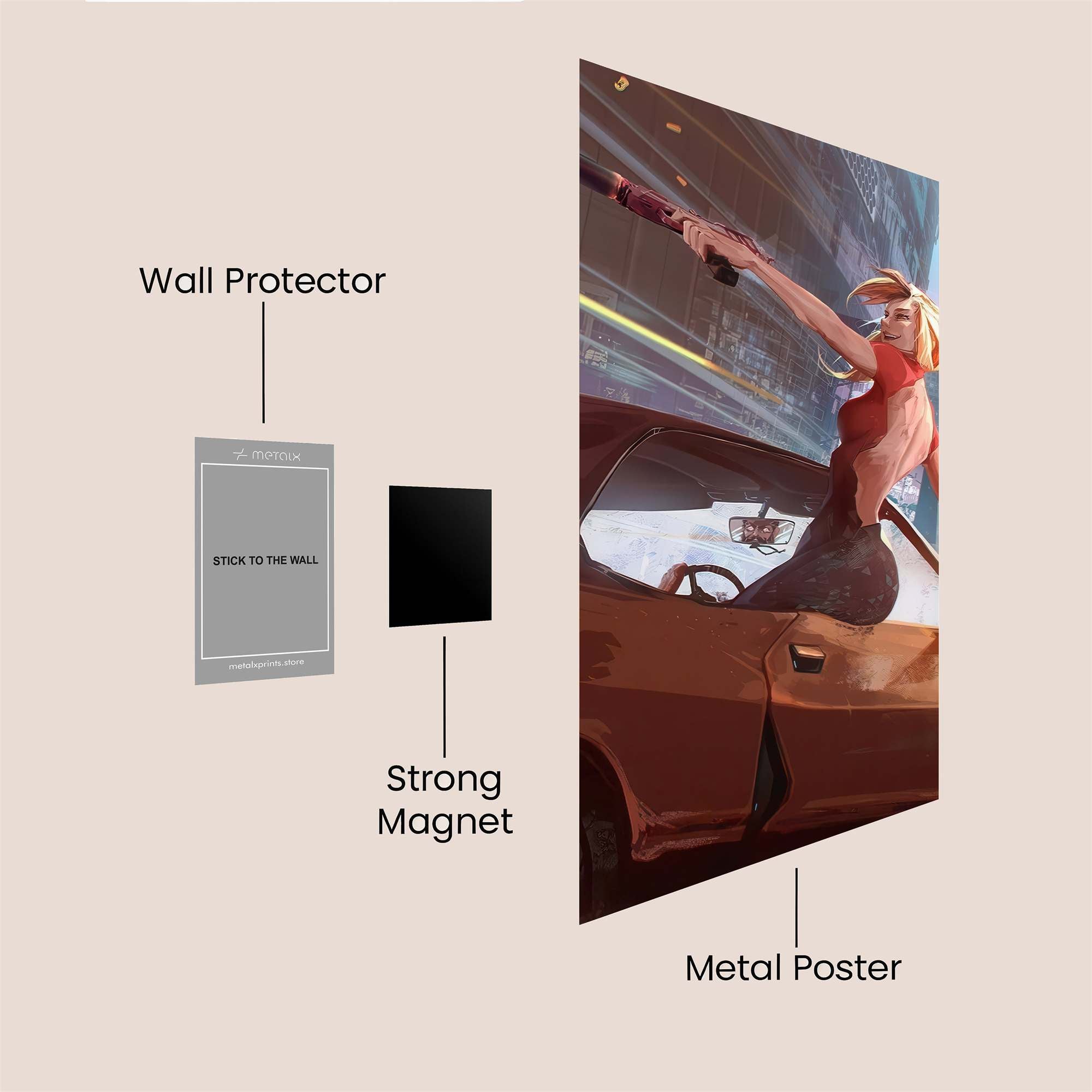 Neon Reverie Safe Wall Magnetic / M