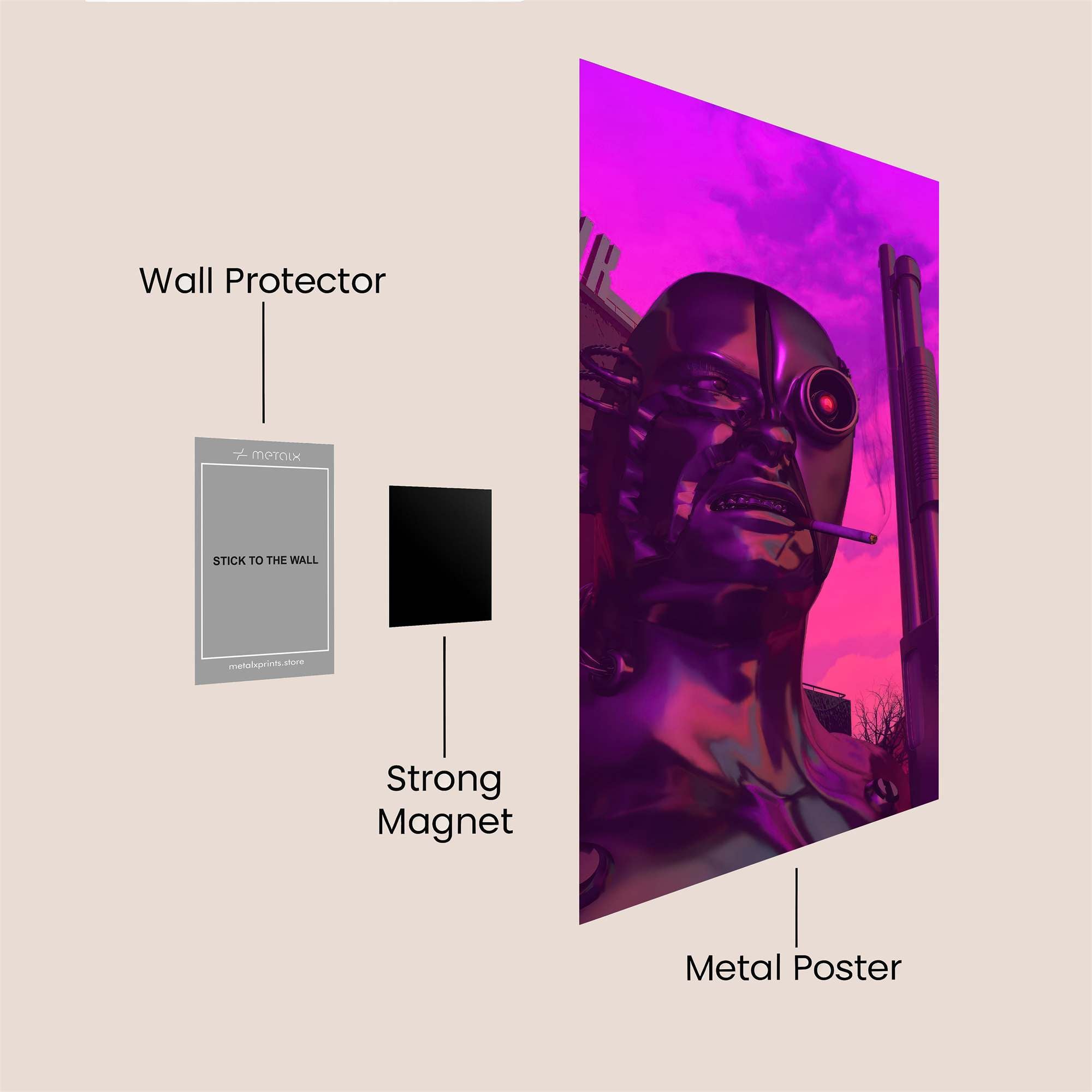 Cybernetic Vigilance Safe Wall Magnetic / M