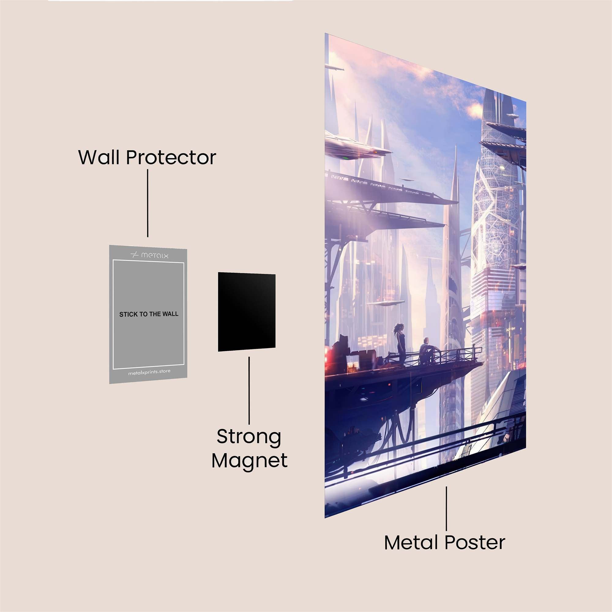 Futuristic Reverie Safe Wall Magnetic / M