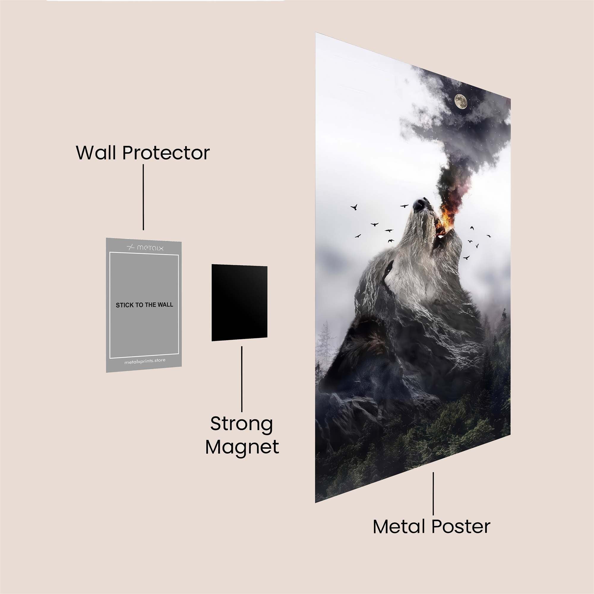 Howling Inferno Safe Wall Magnetic / M