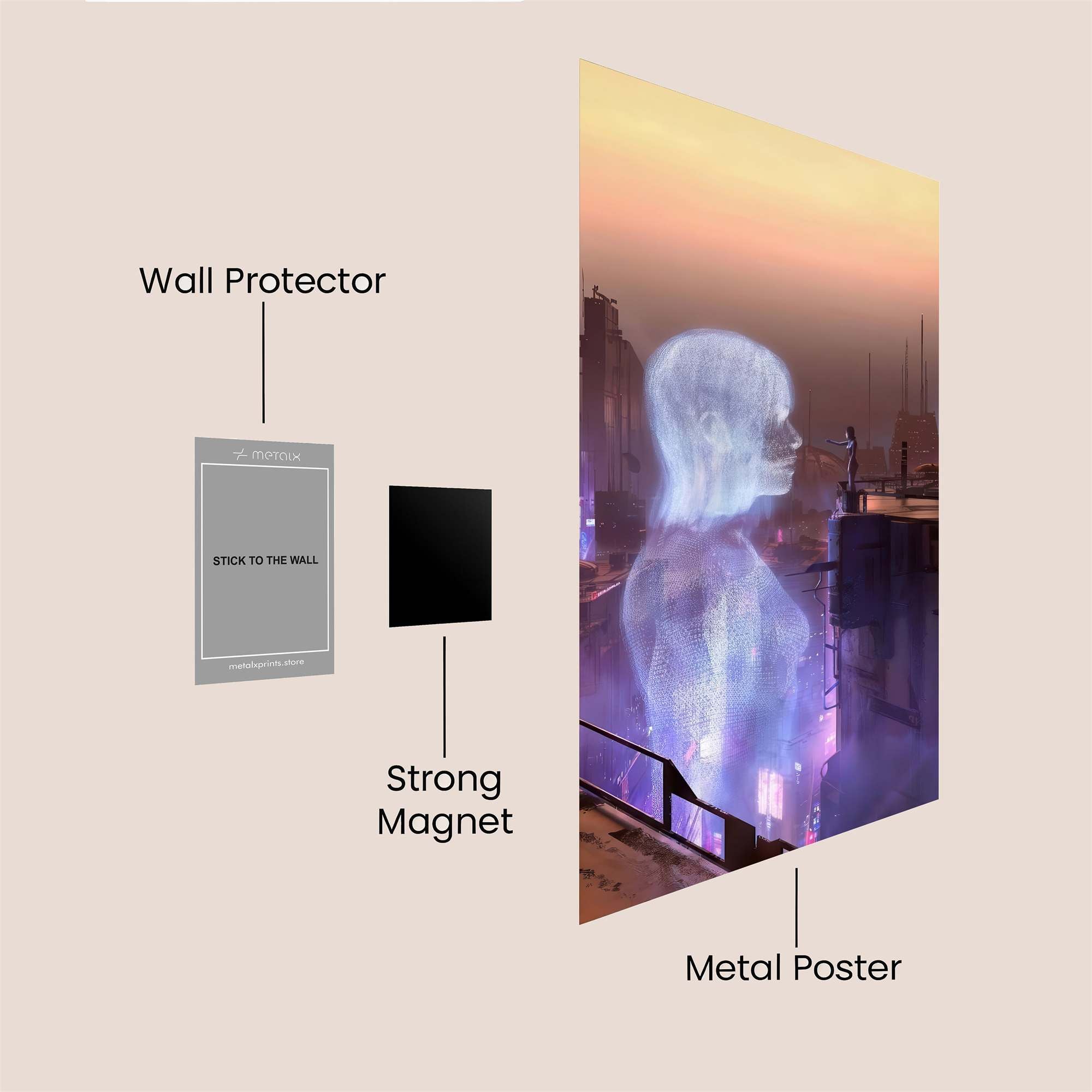 Hologram Reverie Safe Wall Magnetic / M
