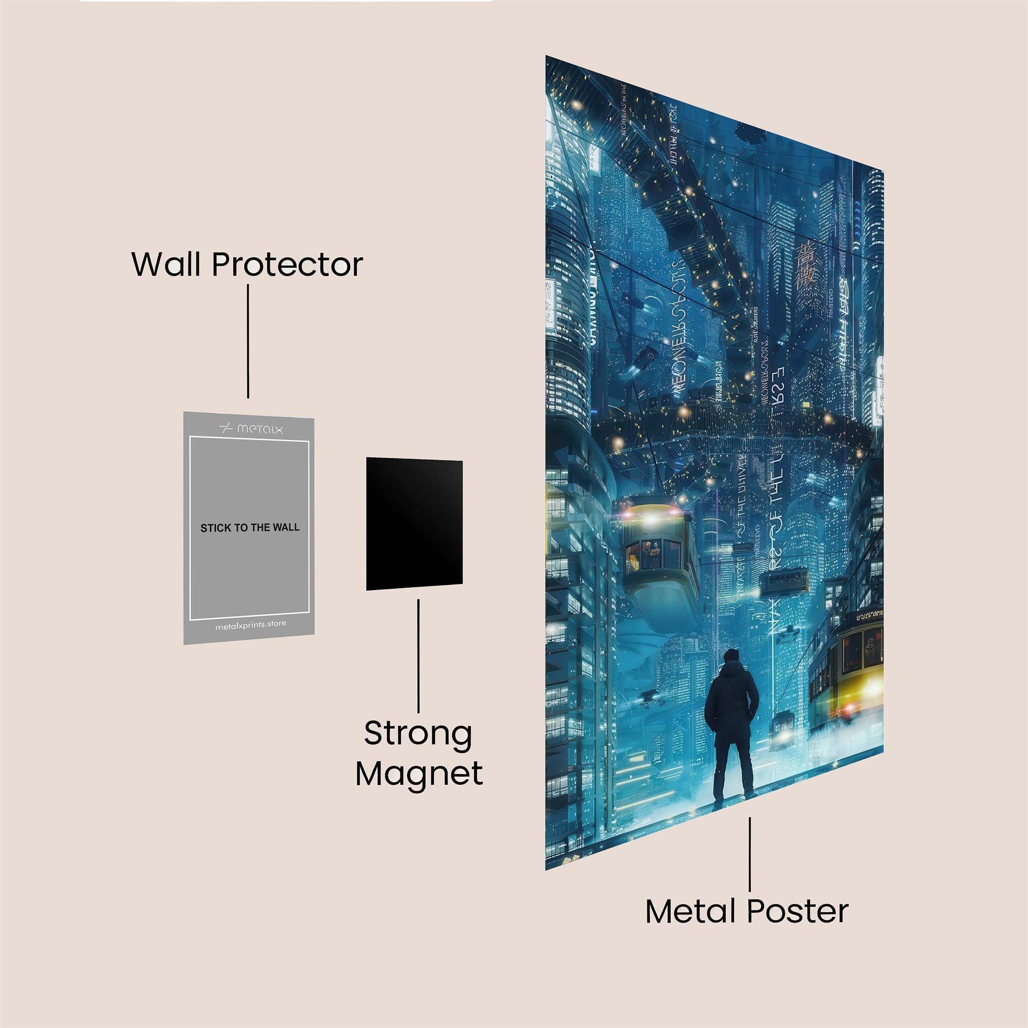 Futuristic Enigma Safe Wall Magnetic / M