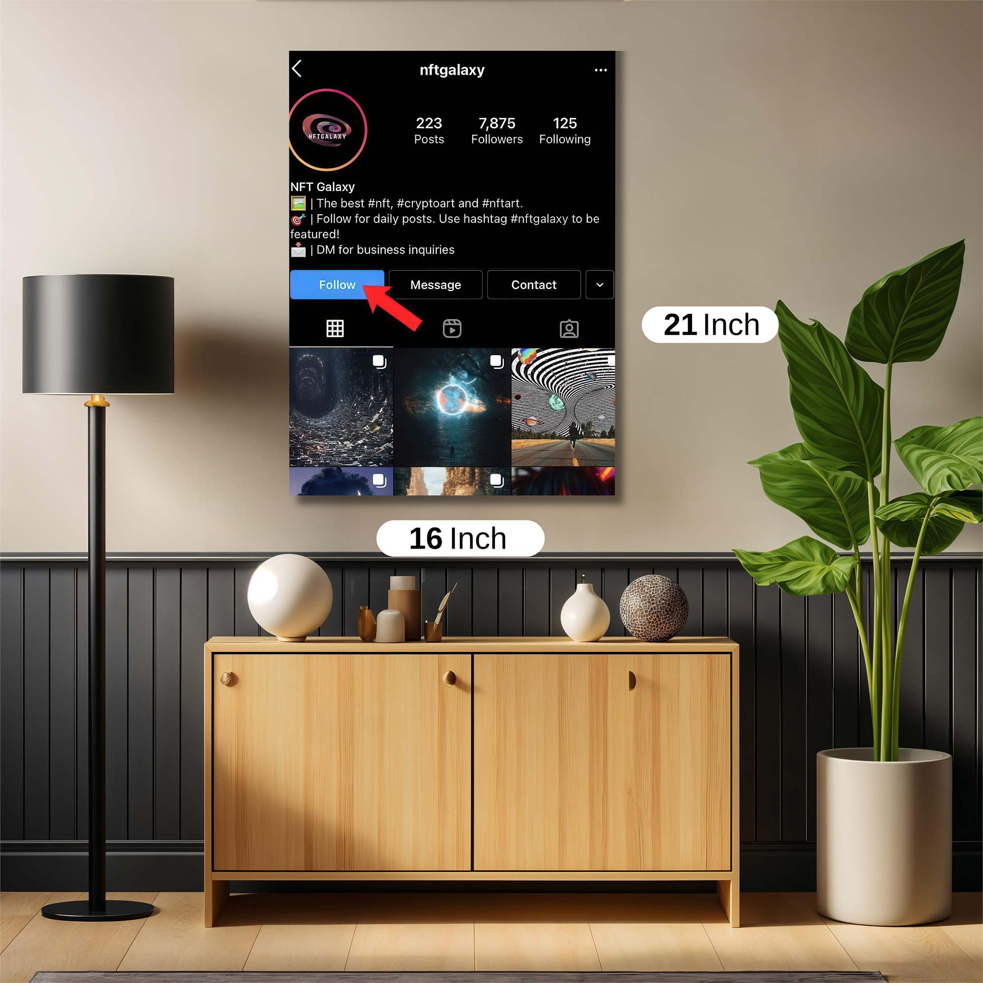 David Luminescence Safe Wall Magnetic / M