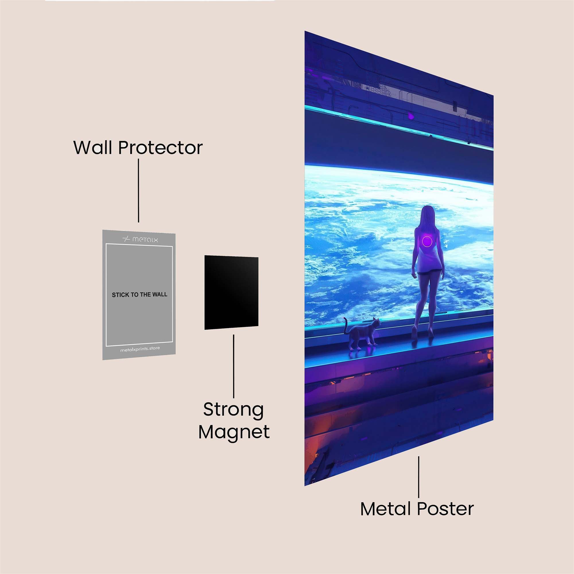 Cosmic Contemplation Safe Wall Magnetic / M