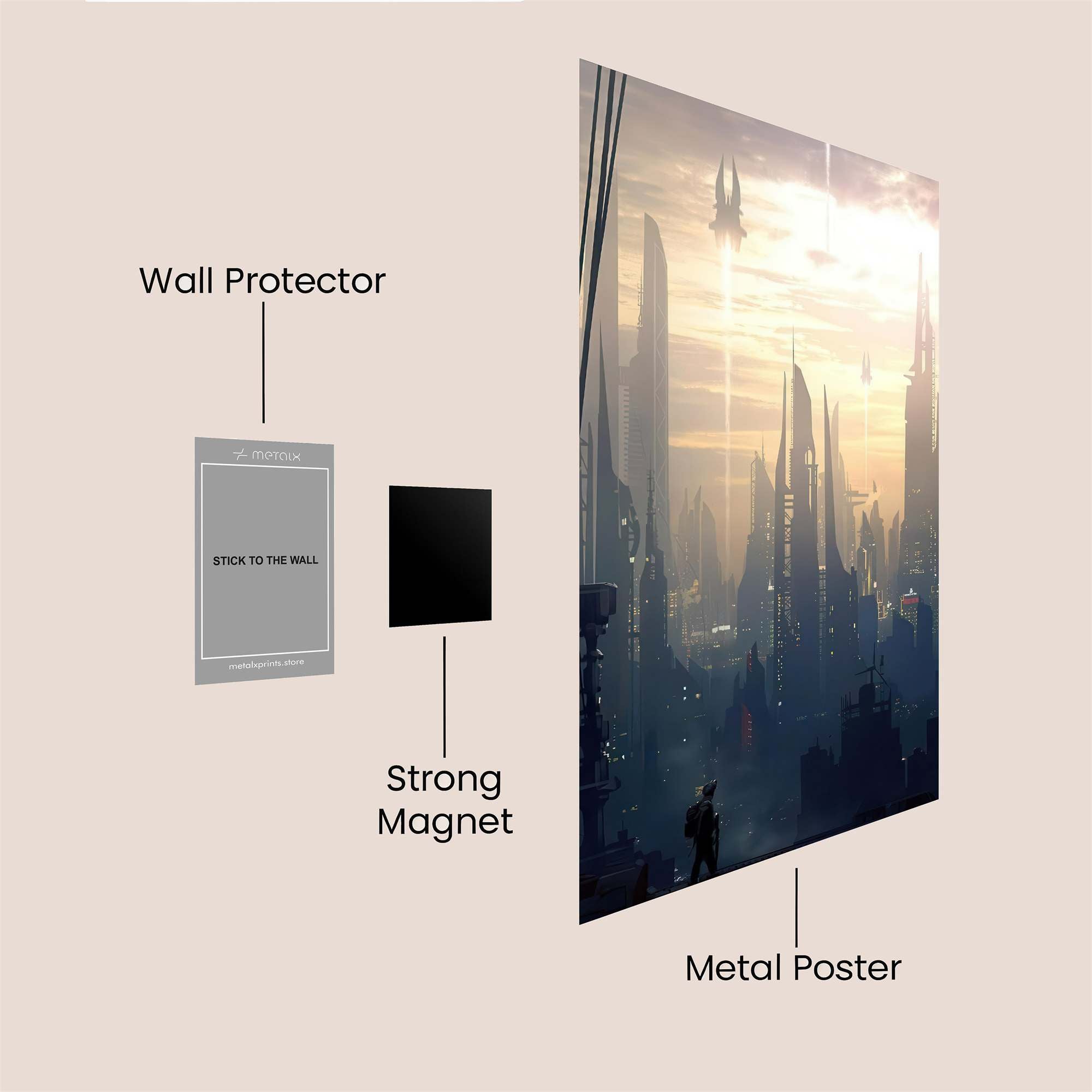 Futuristic Reverie Safe Wall Magnetic / M