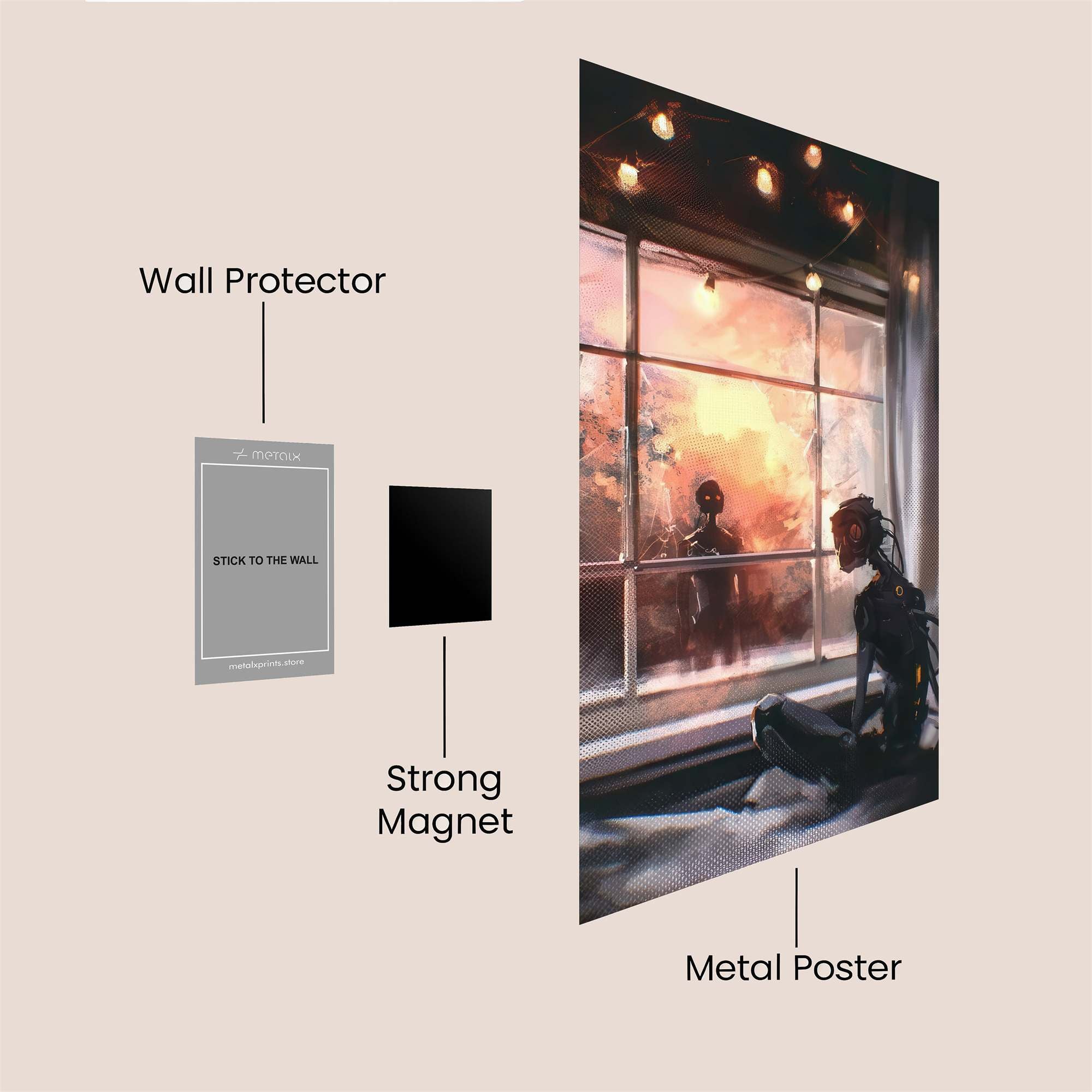 Robot Reverie Safe Wall Magnetic / M