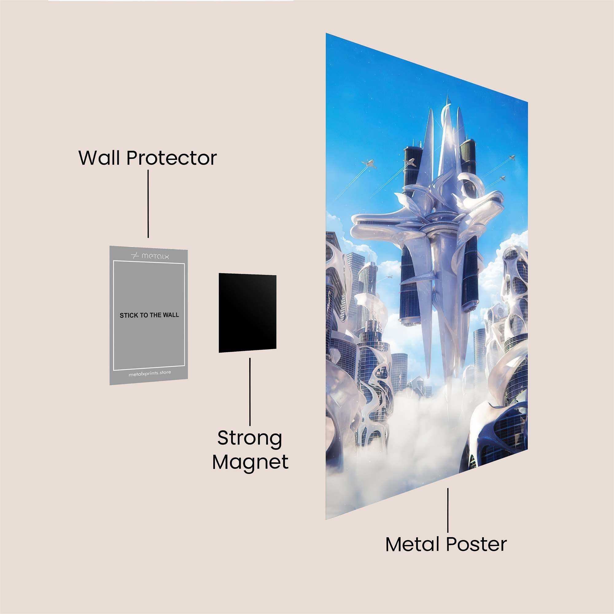 Futuristic Aspiration Safe Wall Magnetic / M
