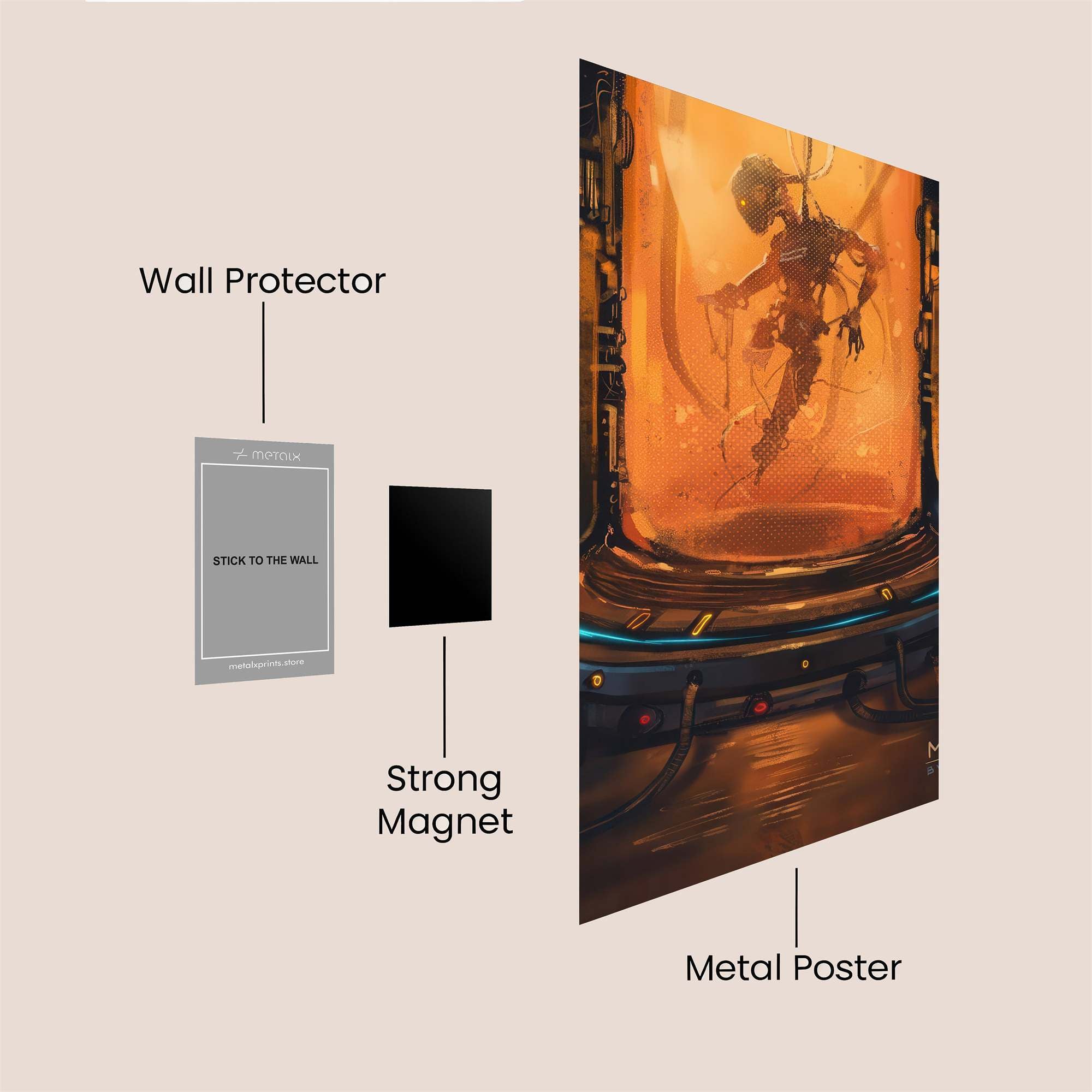 Cybernetic Reverie Safe Wall Magnetic / M