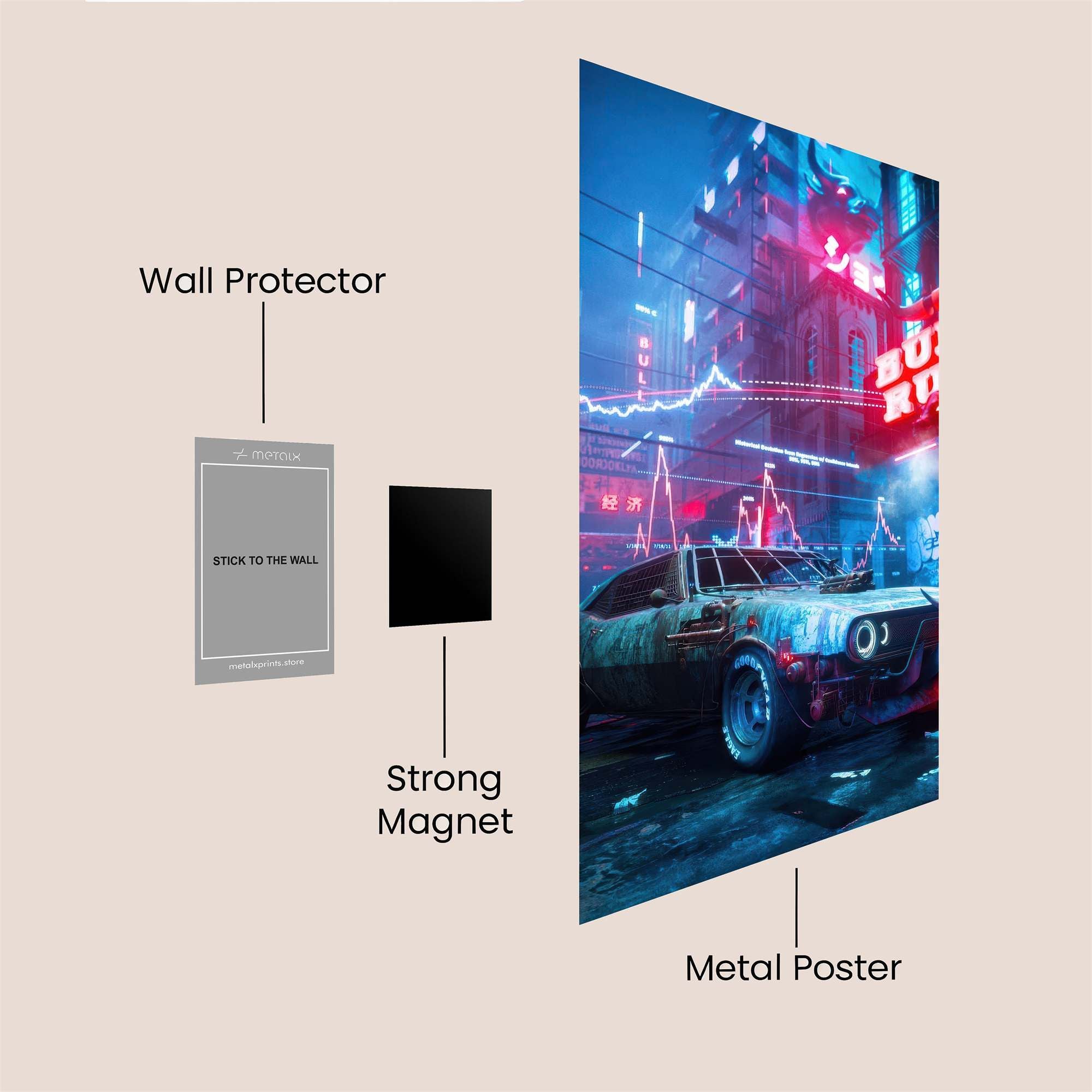 Neon Velocity Safe Wall Magnetic / M