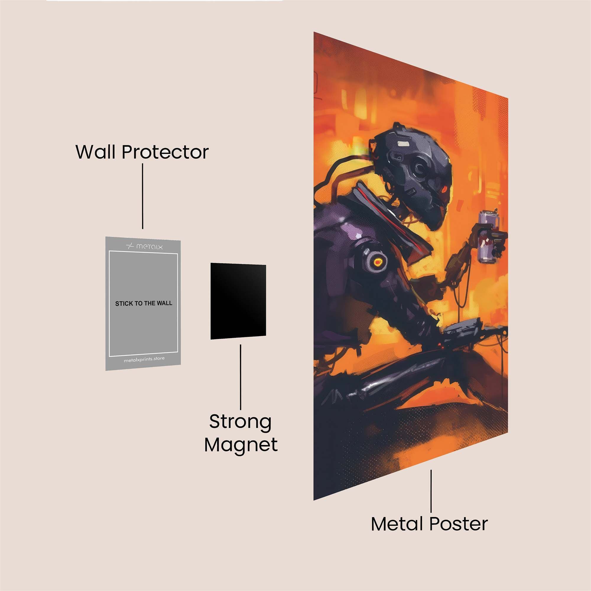 Robotic Tranquility Safe Wall Magnetic / M