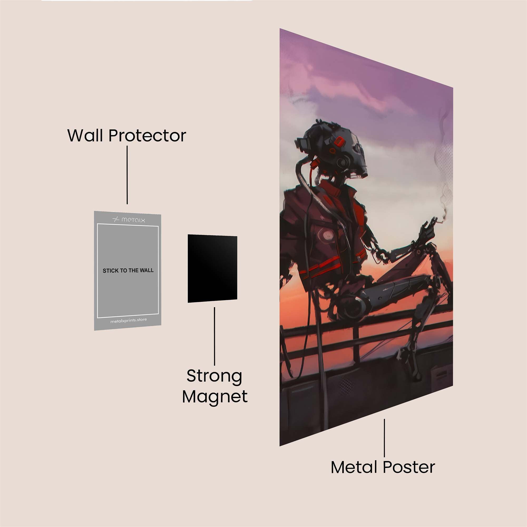 Robot Reverie Safe Wall Magnetic / M