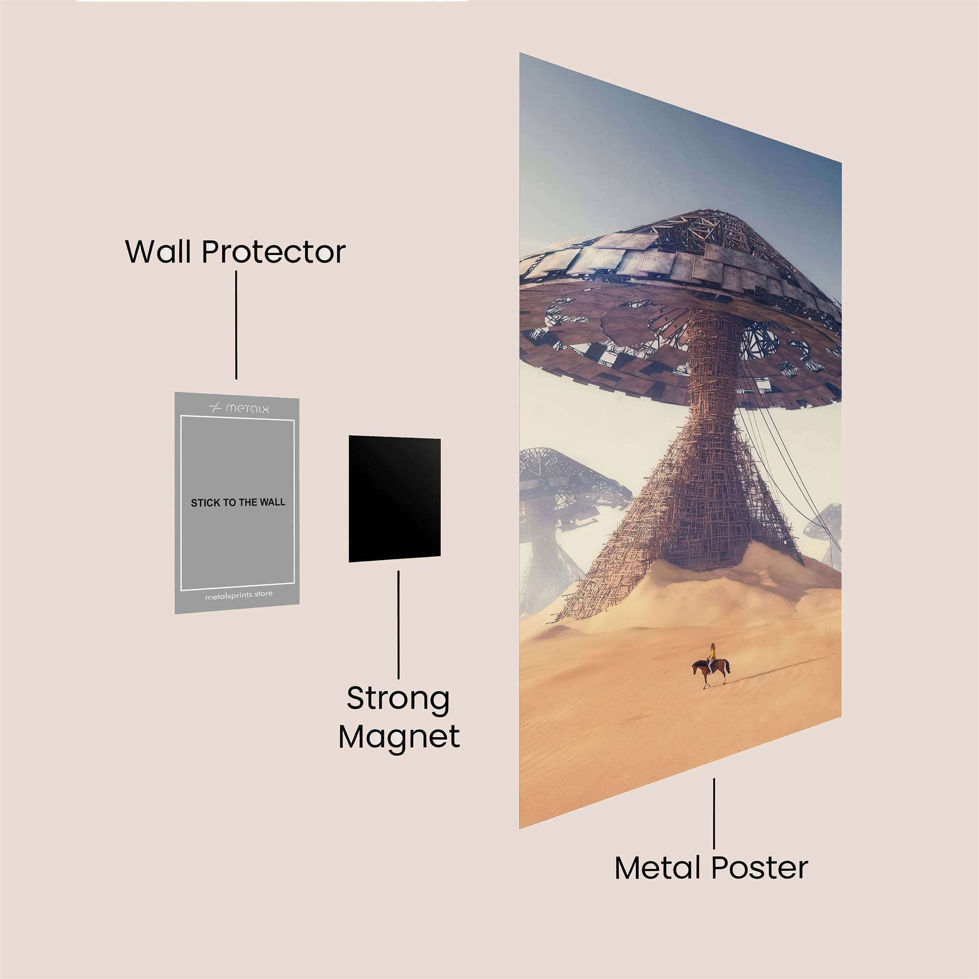 Mushroom Mirage Safe Wall Magnetic / M