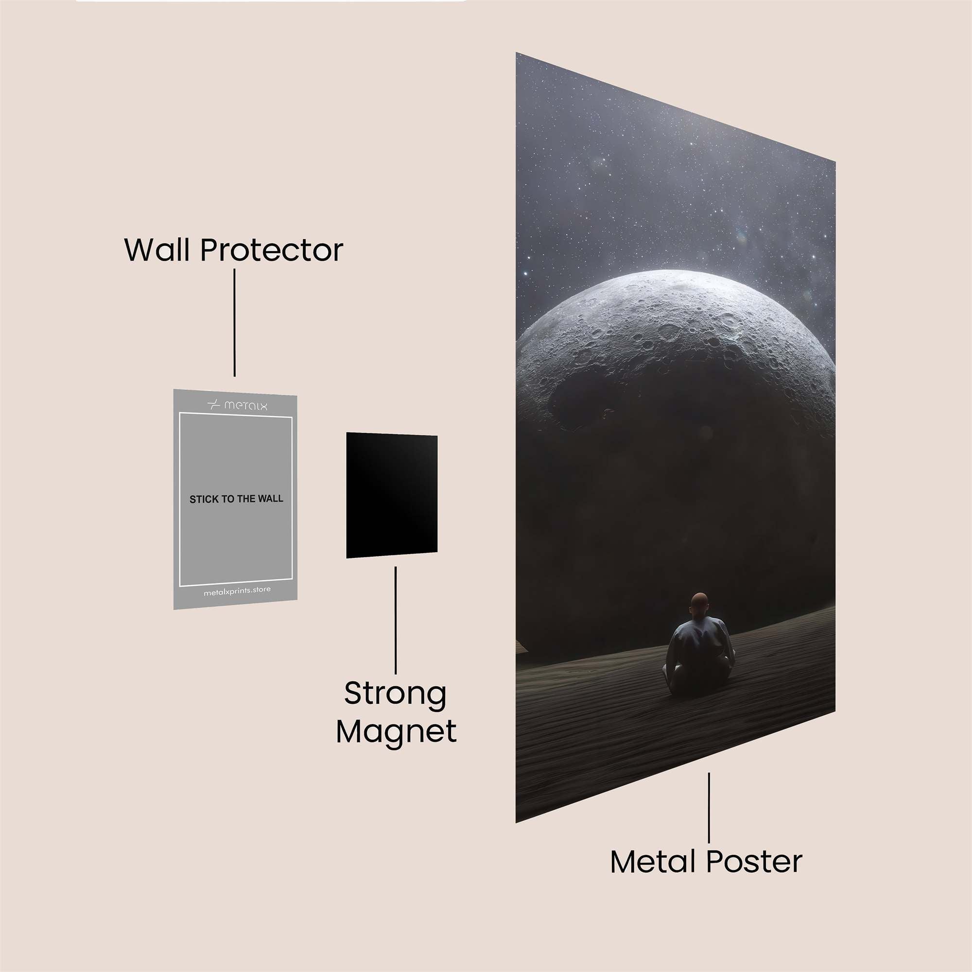 Lunar Contemplation Safe Wall Magnetic / M