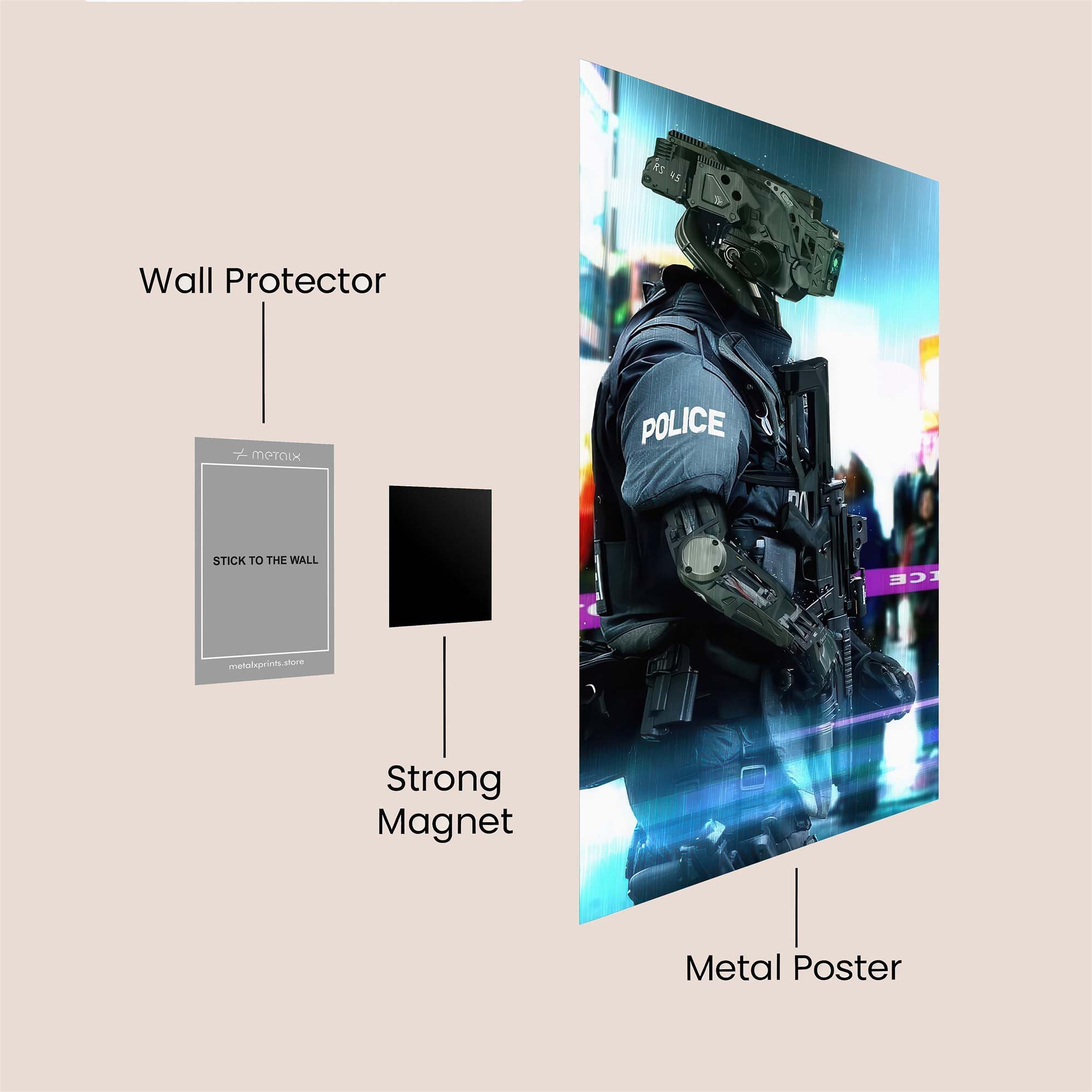 Robotic Vigilance Safe Wall Magnetic / M