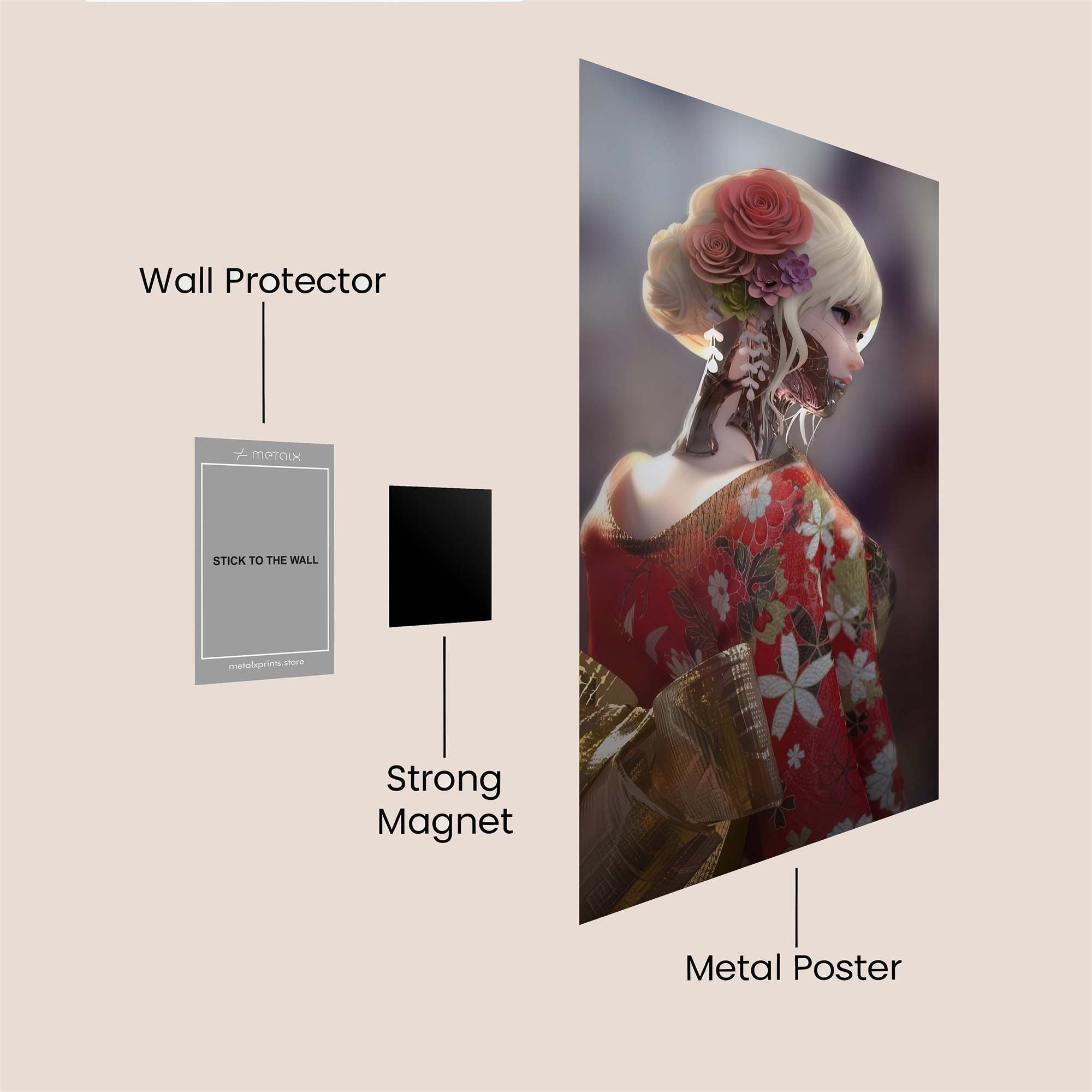 Geisha Reverie Safe Wall Magnetic / M