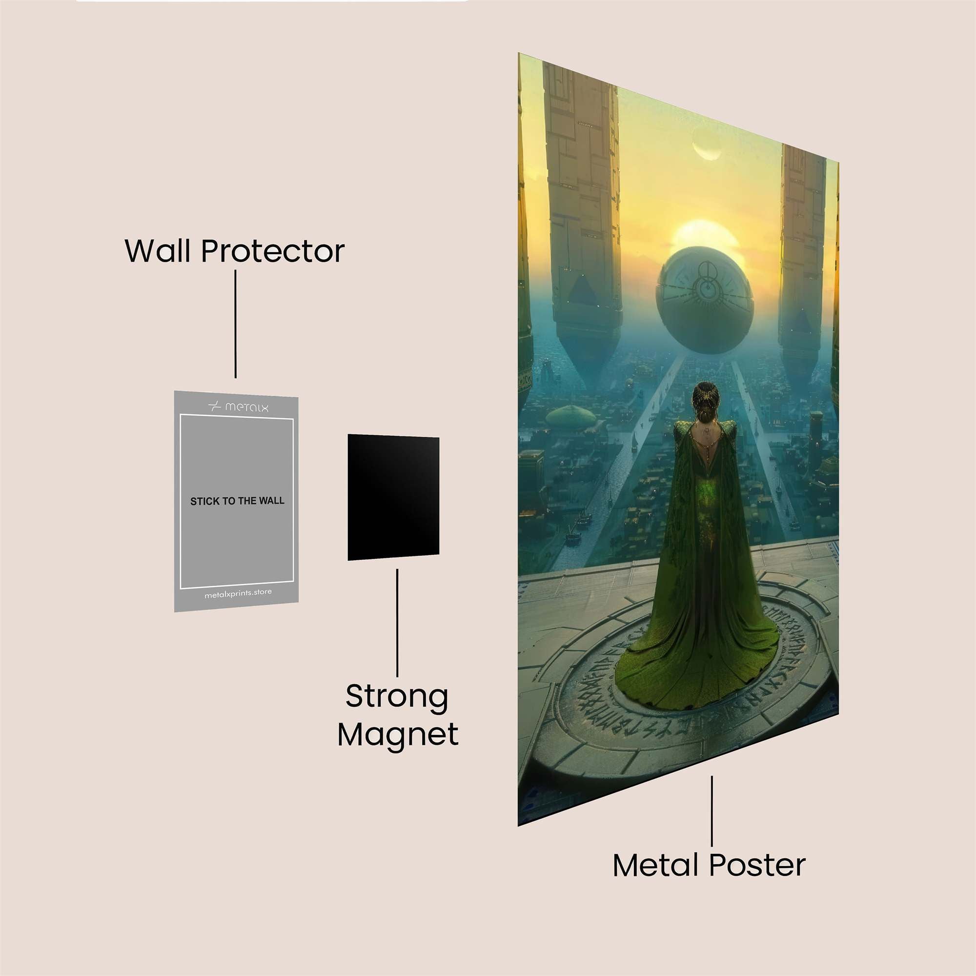 Futuristic Reverie Safe Wall Magnetic / M