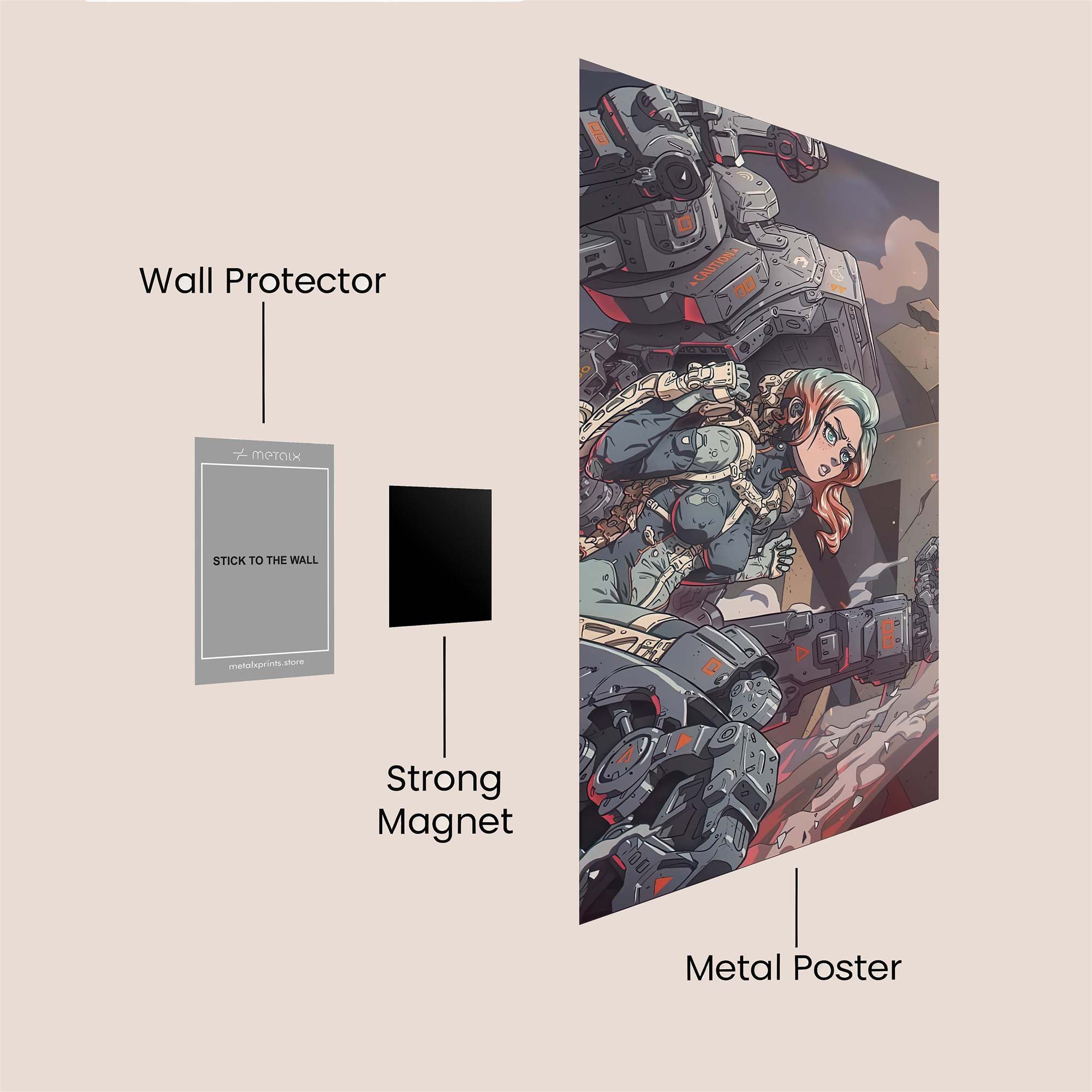 Mecha Resilience Safe Wall Magnetic / M